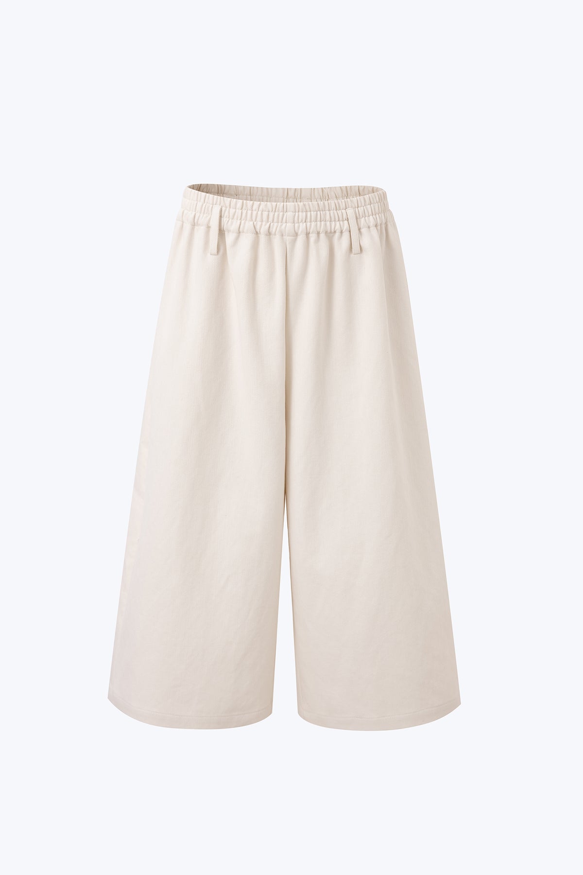 Elastic Waist Culottes - Almond