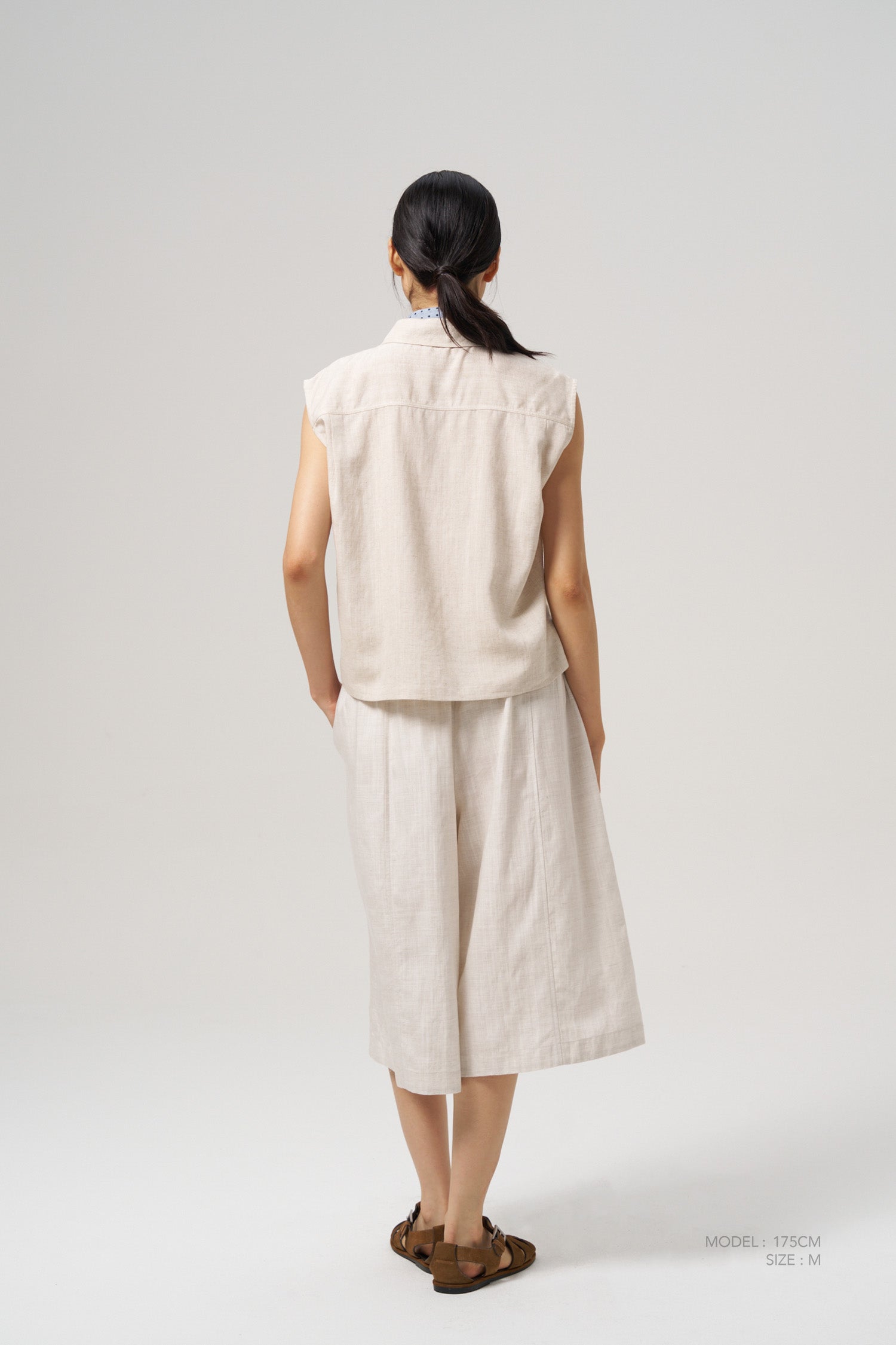 Drawstring Culottes - Ecru