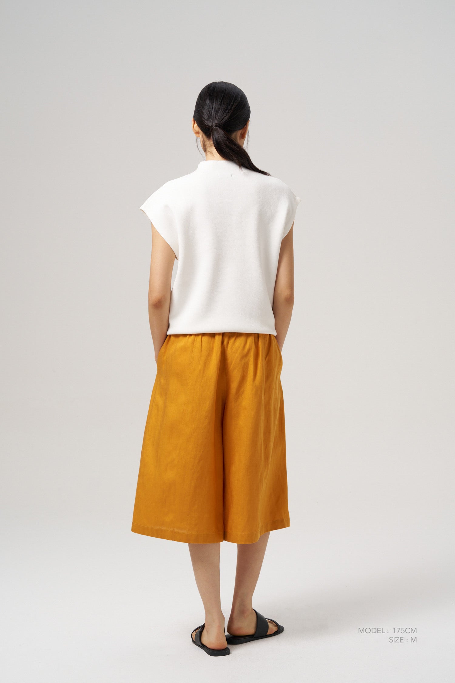 Drawstring Culottes - Pumpkin