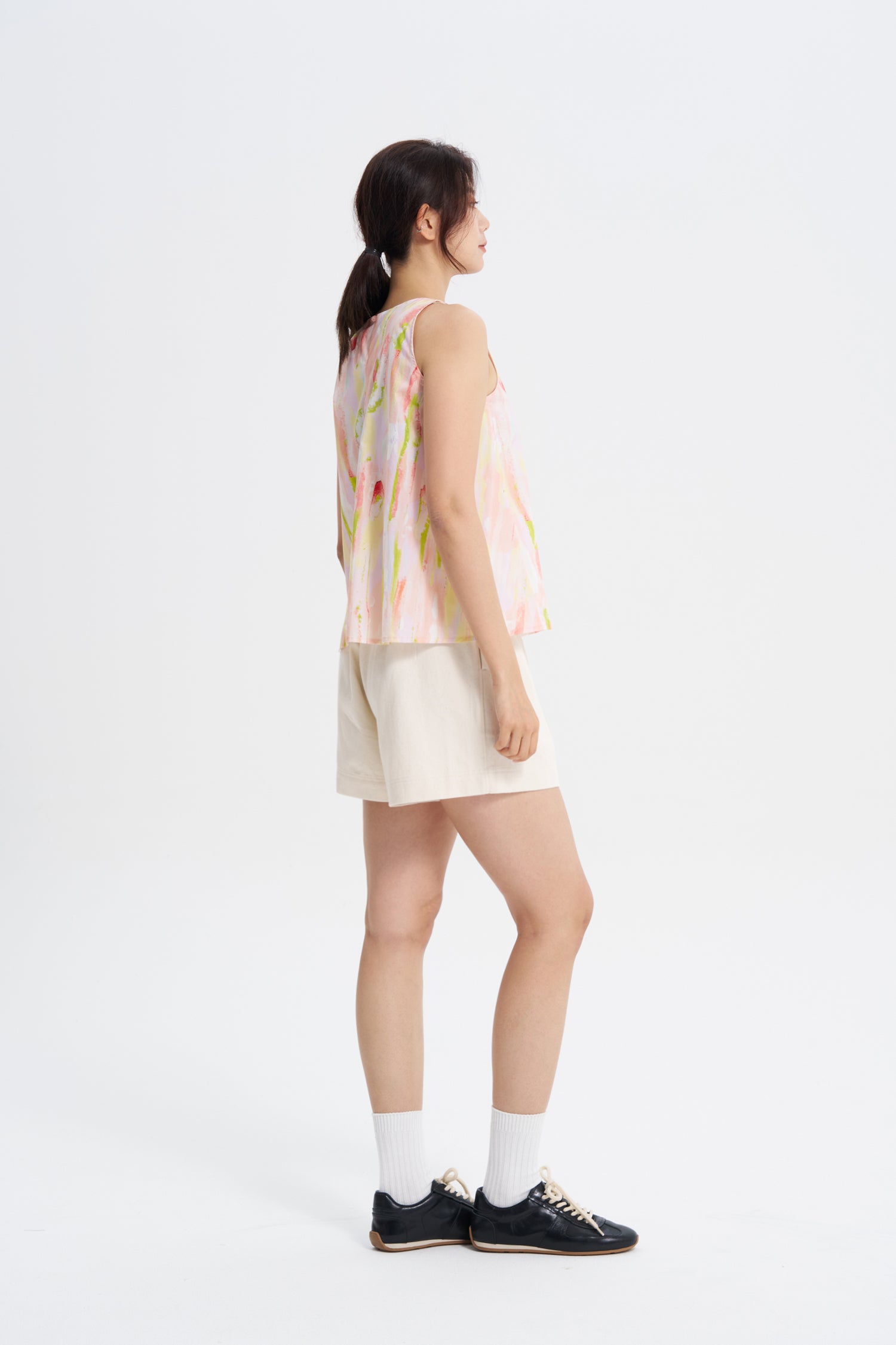 Pleated Shorts - Ecru