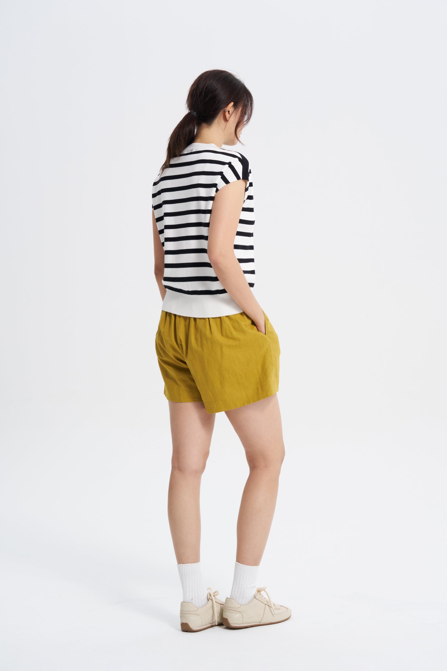Pleated Shorts - Mustard