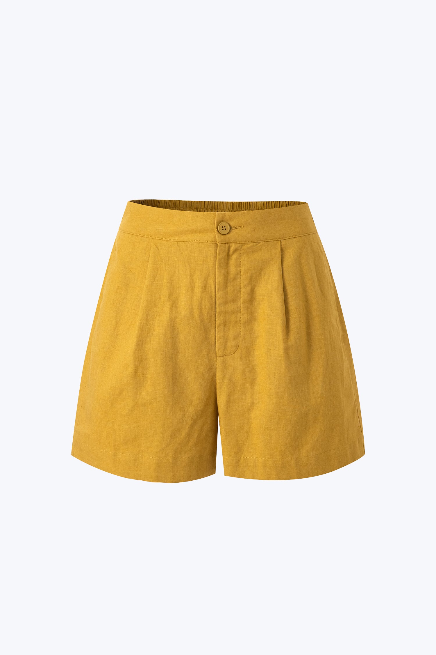 Pleated Shorts - Mustard