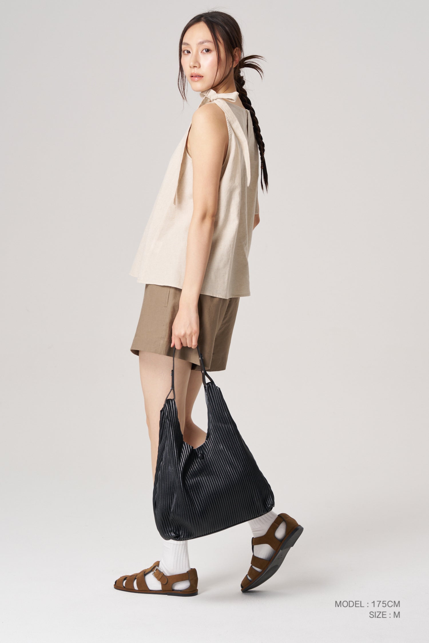 Pull-up Shorts - Khaki Brown