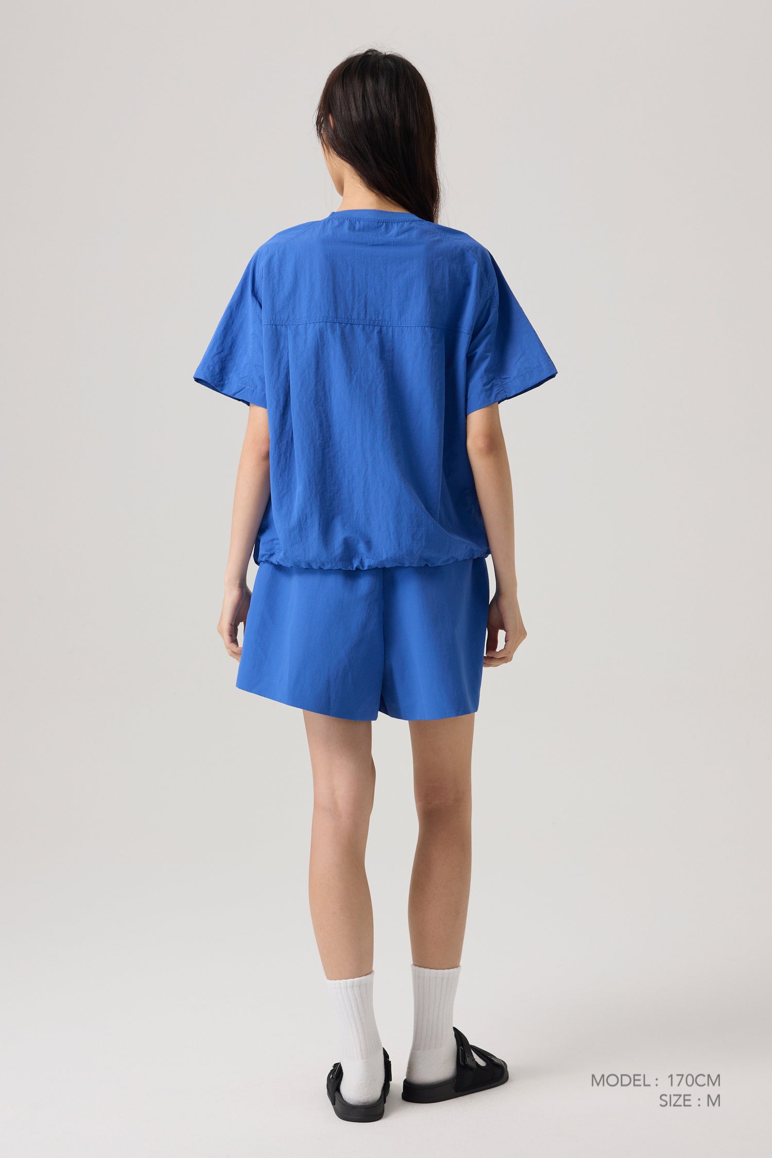 Elasticised Waistband Shorts - Cobalt