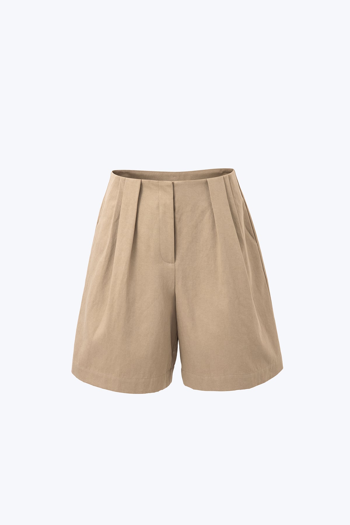 Pleated Shorts - Khaki Brown