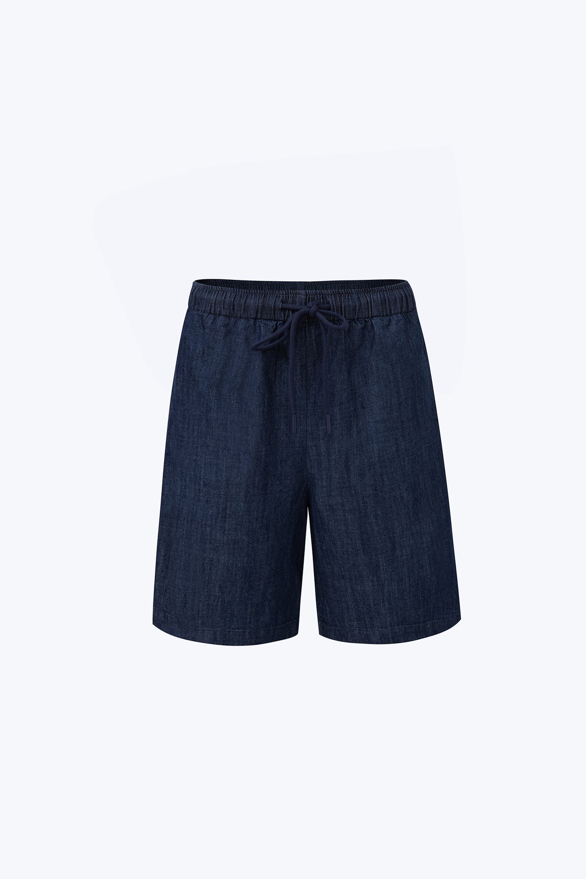 Relaxed Pull-Up Shorts - Dark Denim