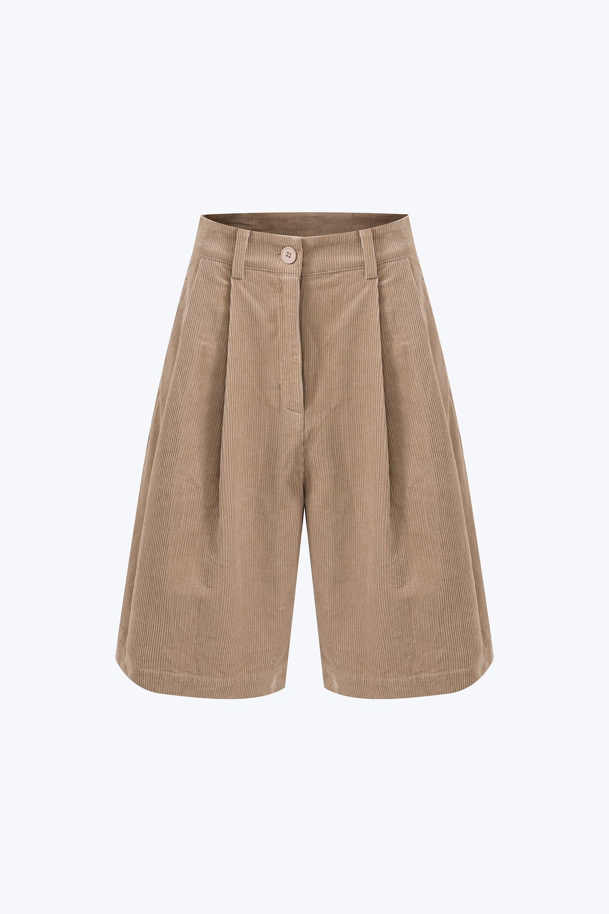 Pleated Bermudas - Khaki