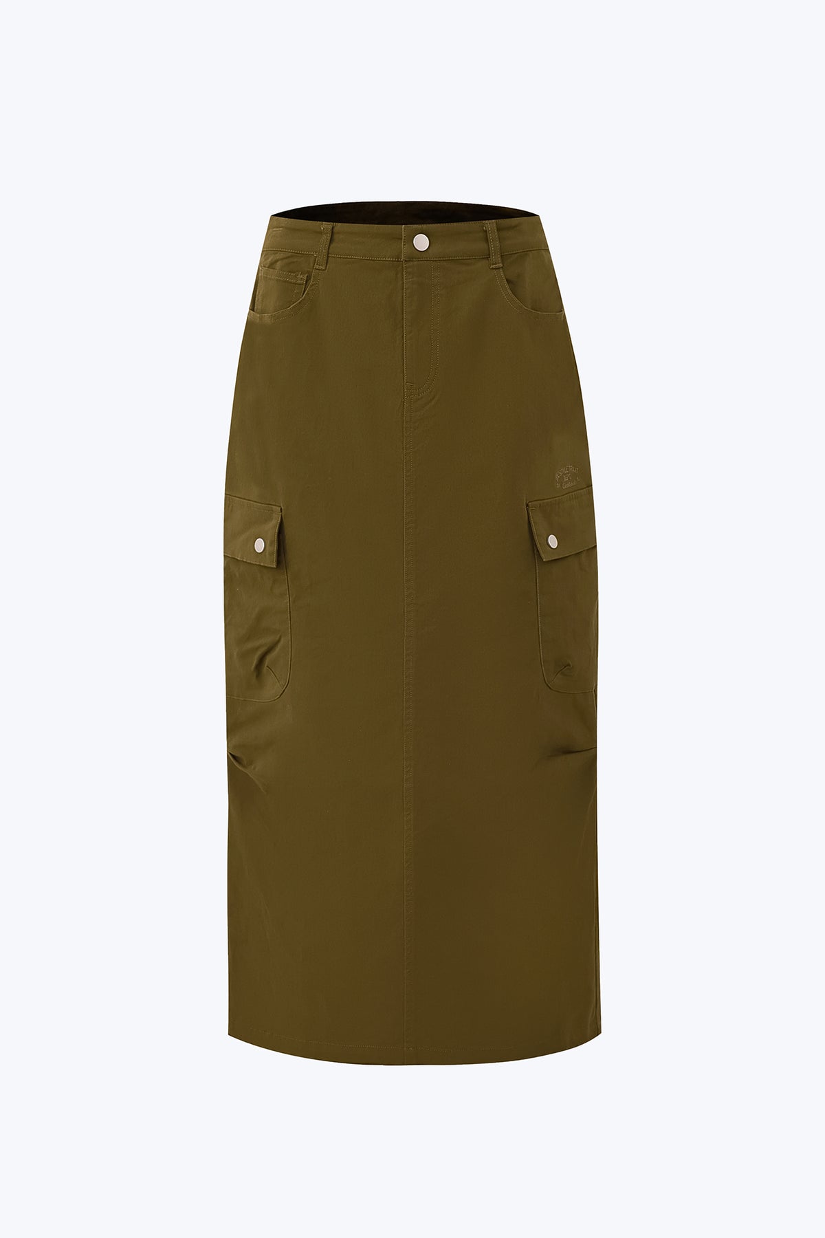 Front Fly Cargo Skirt - Army Green