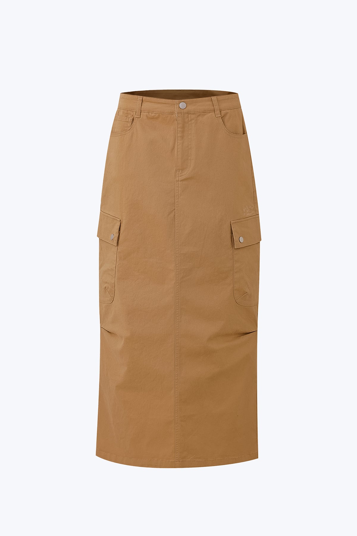 Front Fly Cargo Skirt - Khaki