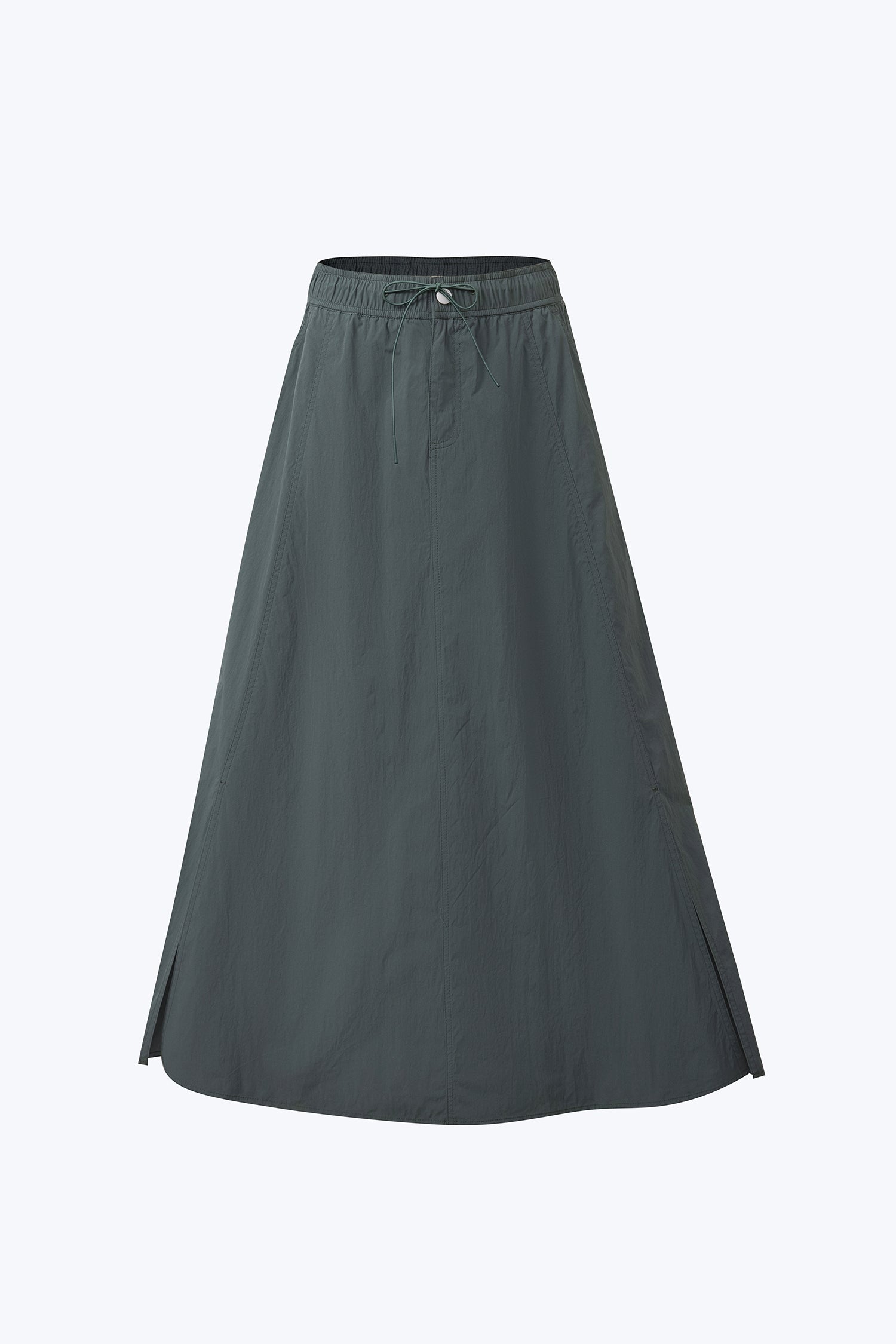 Flare Long Skirt - Dark Moss