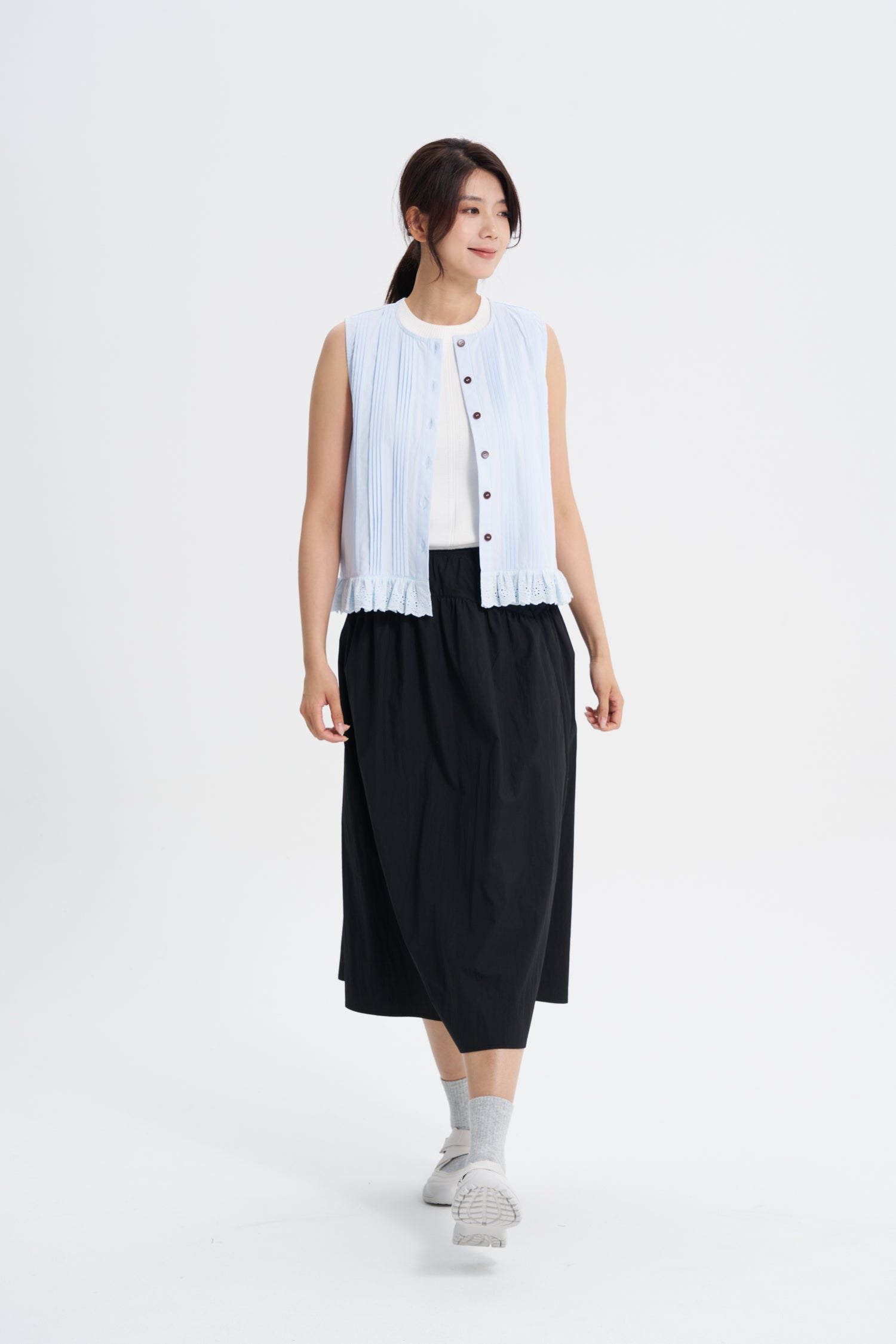 Gathered Skirt - Black