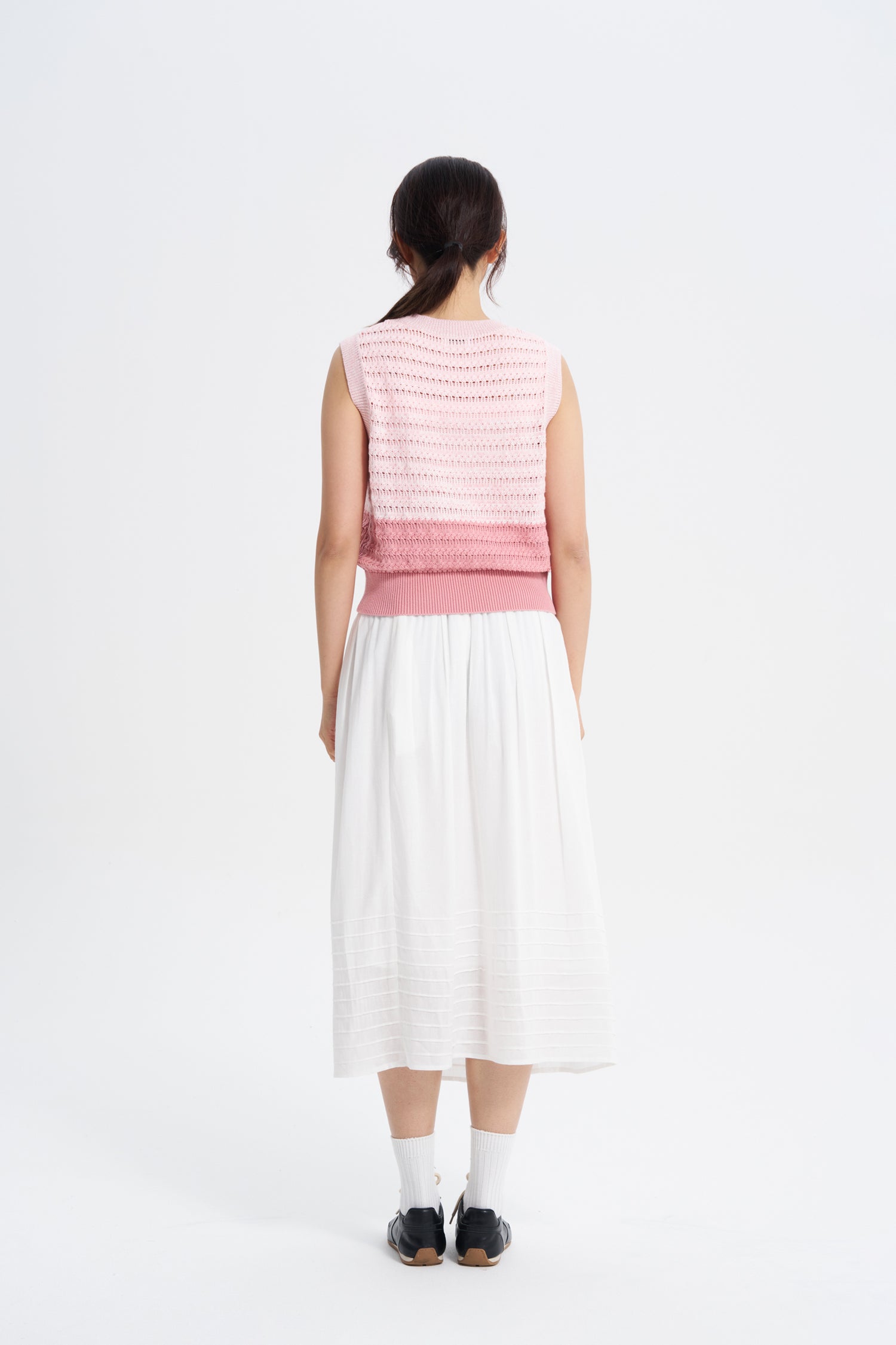 Pintuck Skirt - Cream