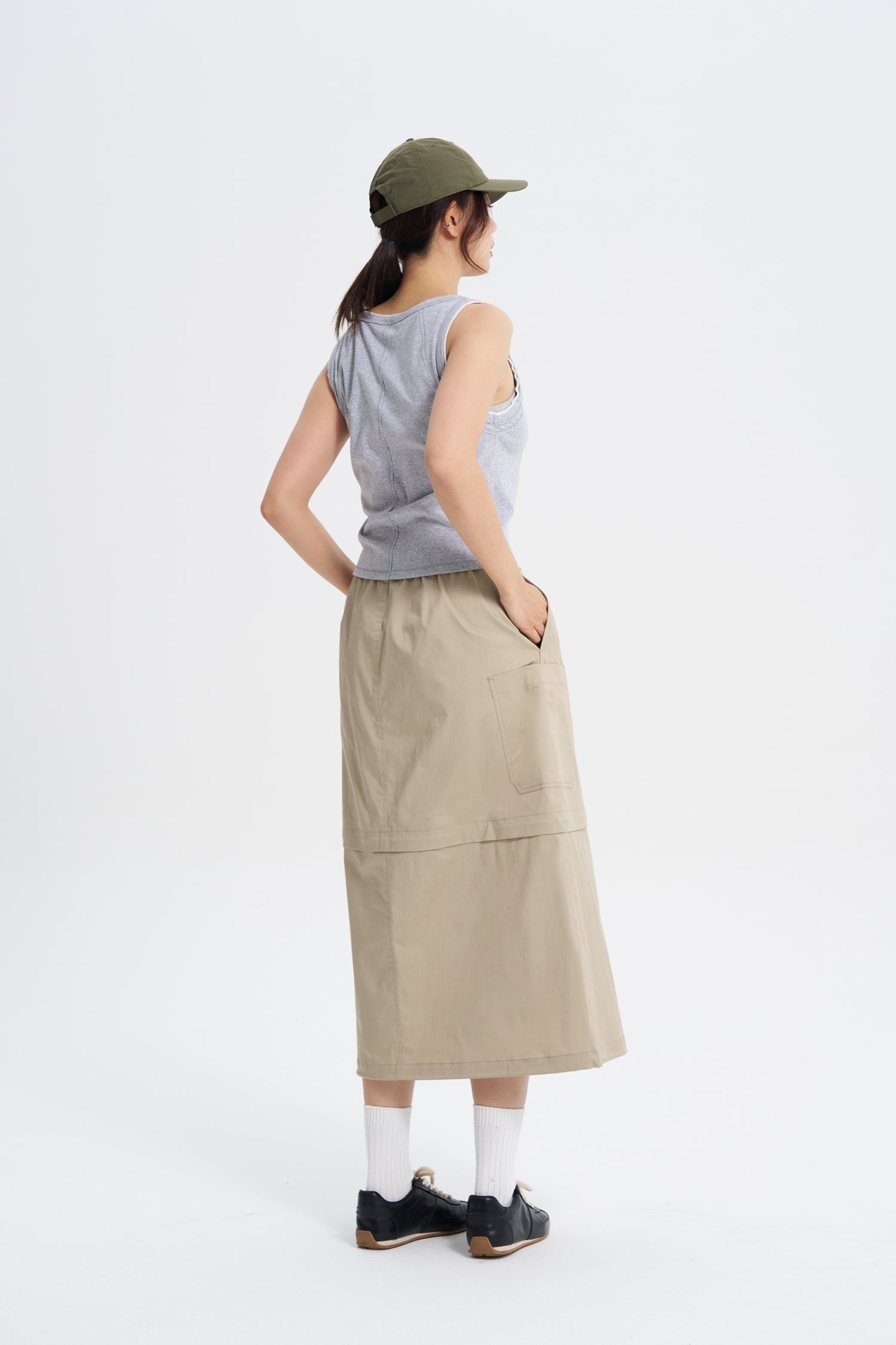 Convertible Skirt - Khaki