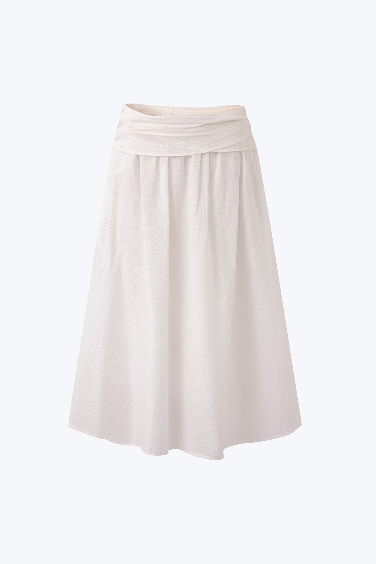 Ruche Waistband Skirt - Cream