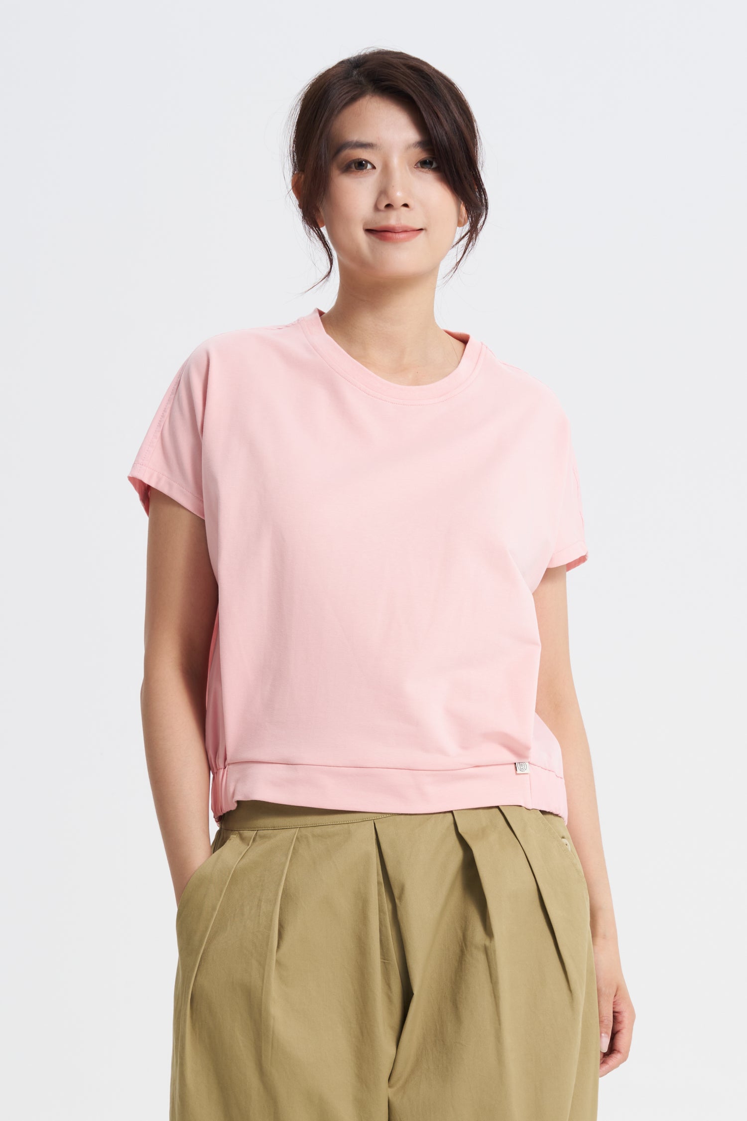 Elasticised Hem Tee - Blush – The Restyle Trait