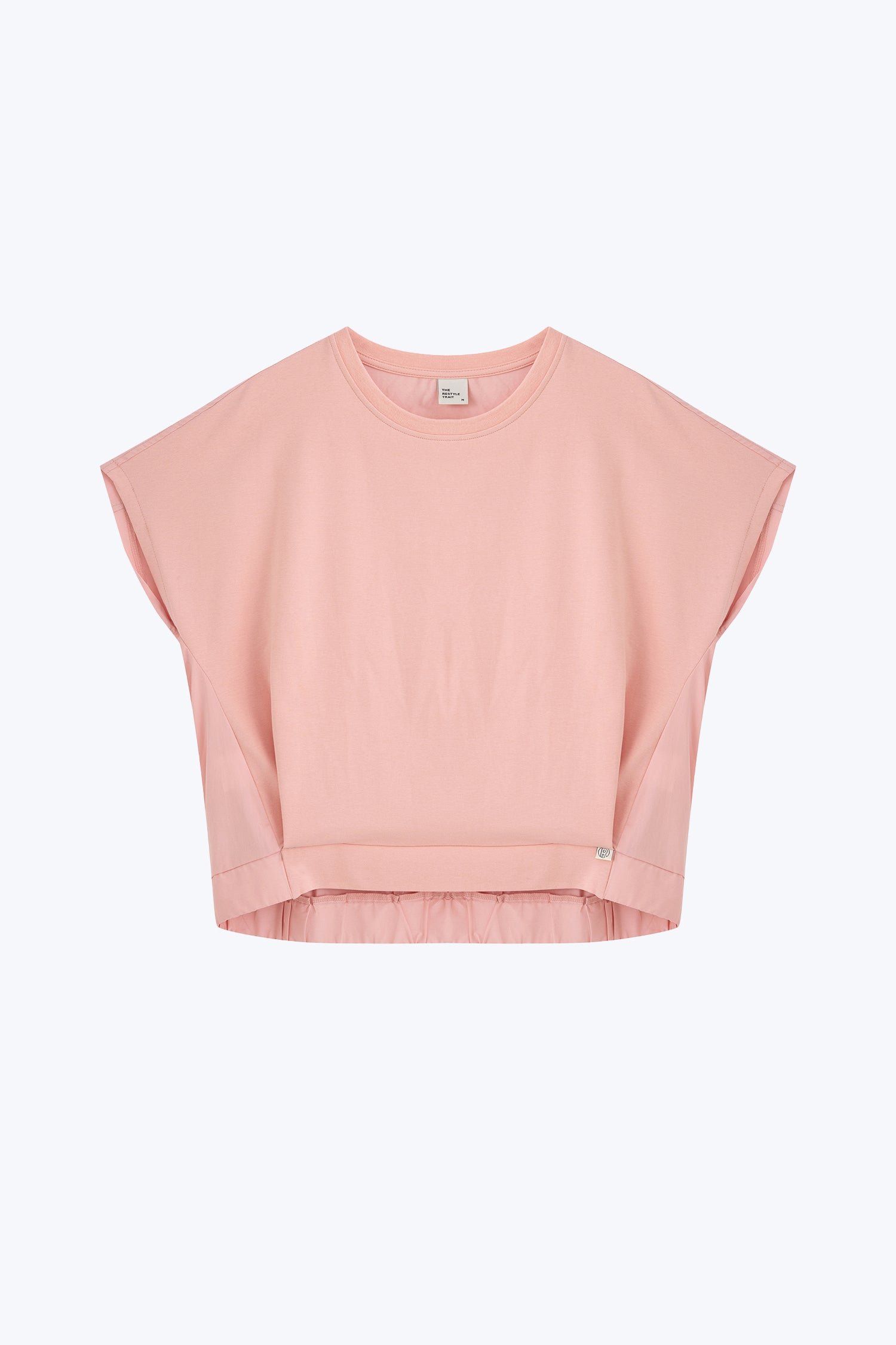 Elasticised Hem Tee - Blush