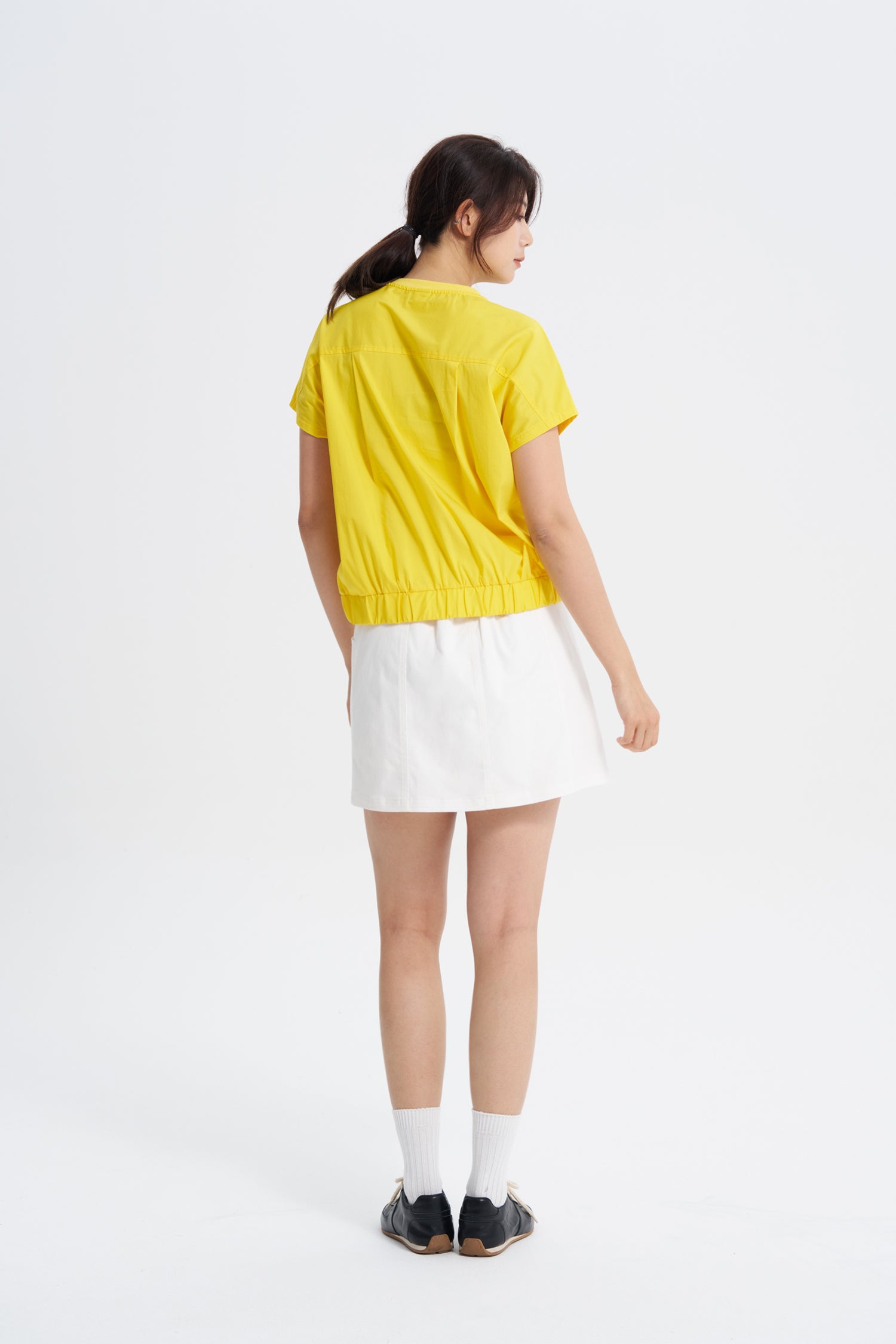Elasticised Hem Tee - Canary