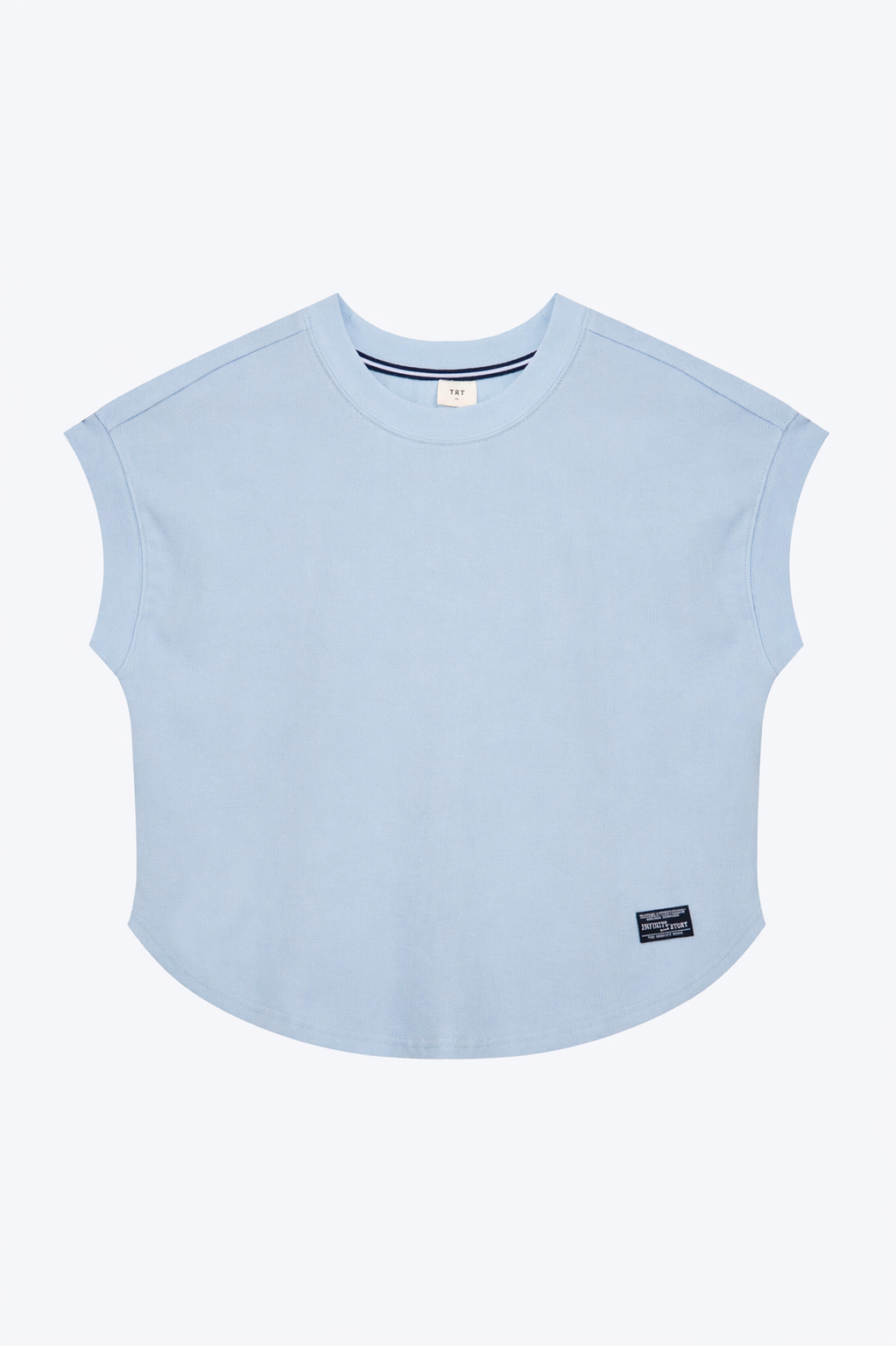Ribbed Cuff Tee - Sky Blue