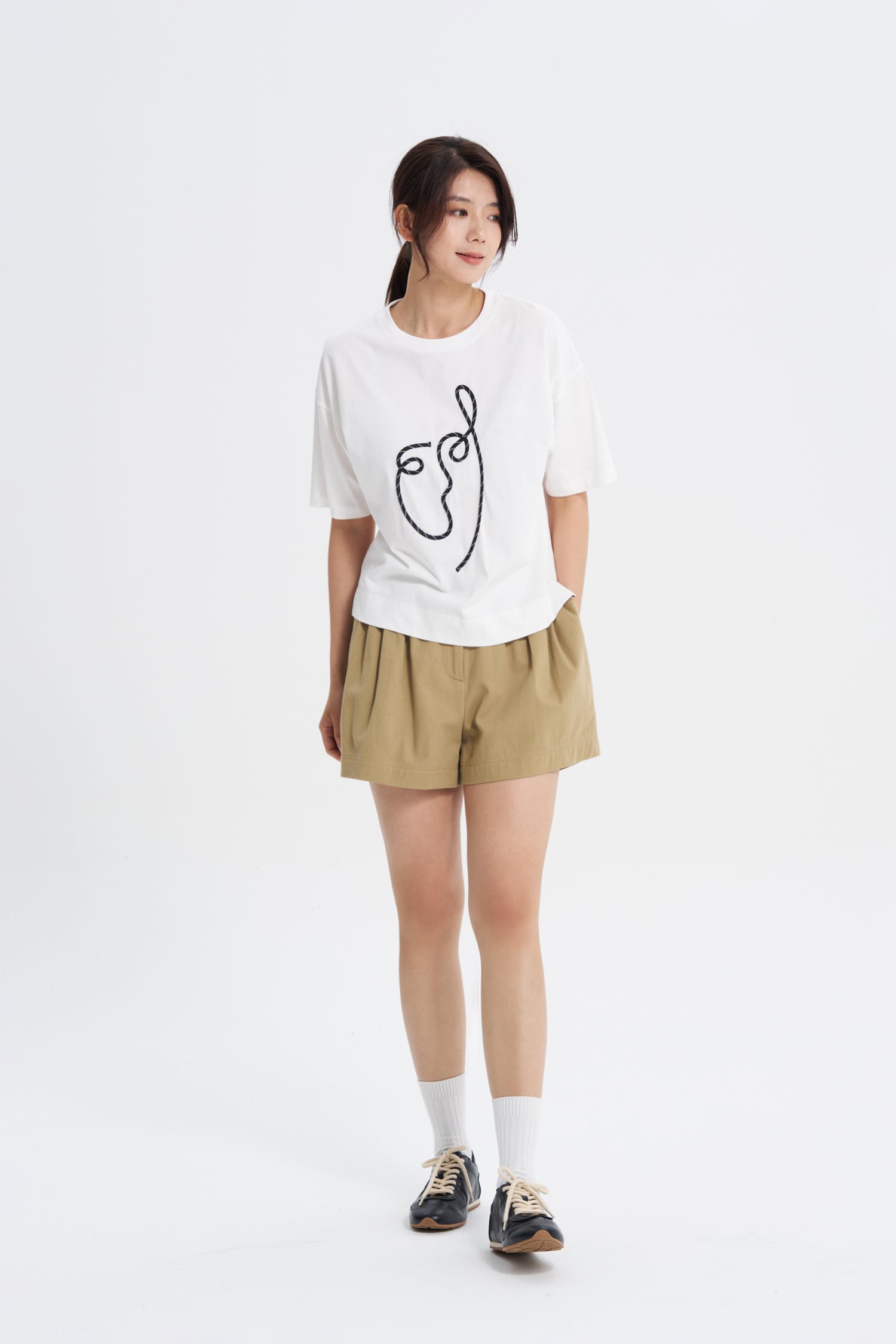Rope Line Tee - Cream