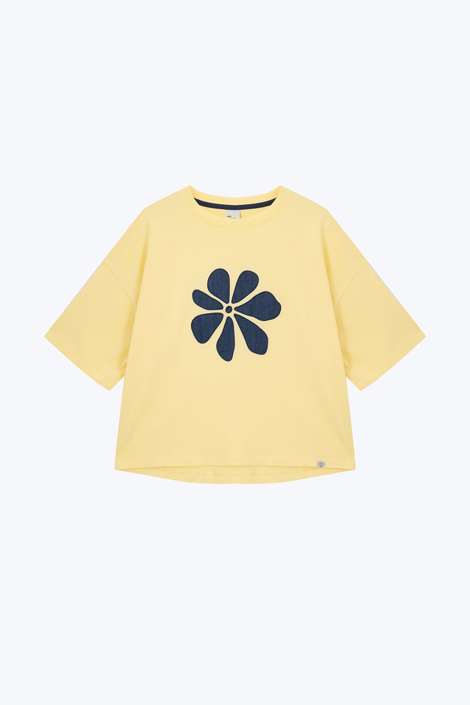 Floral Applique Tee - Canary
