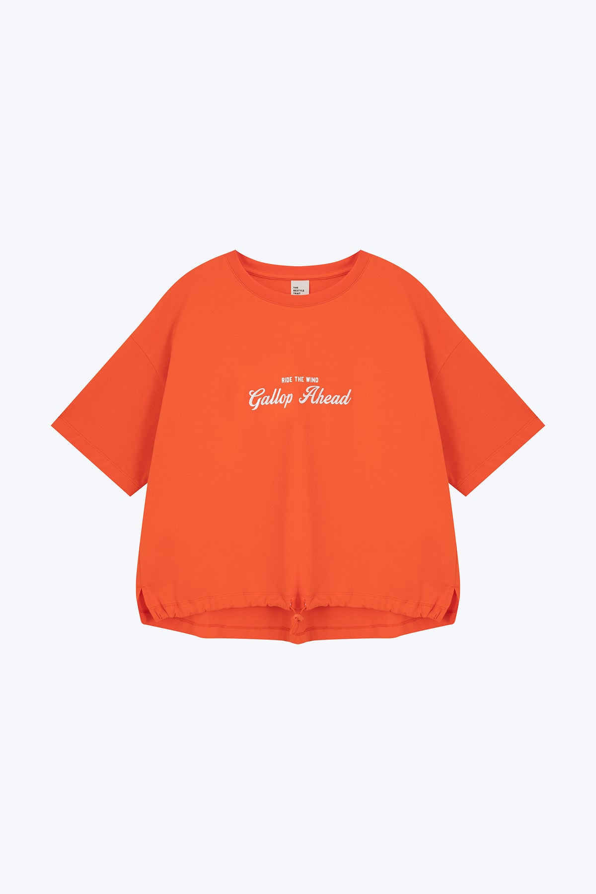 ''Gallop Ahead'' Embroidery Tee - Vermillion