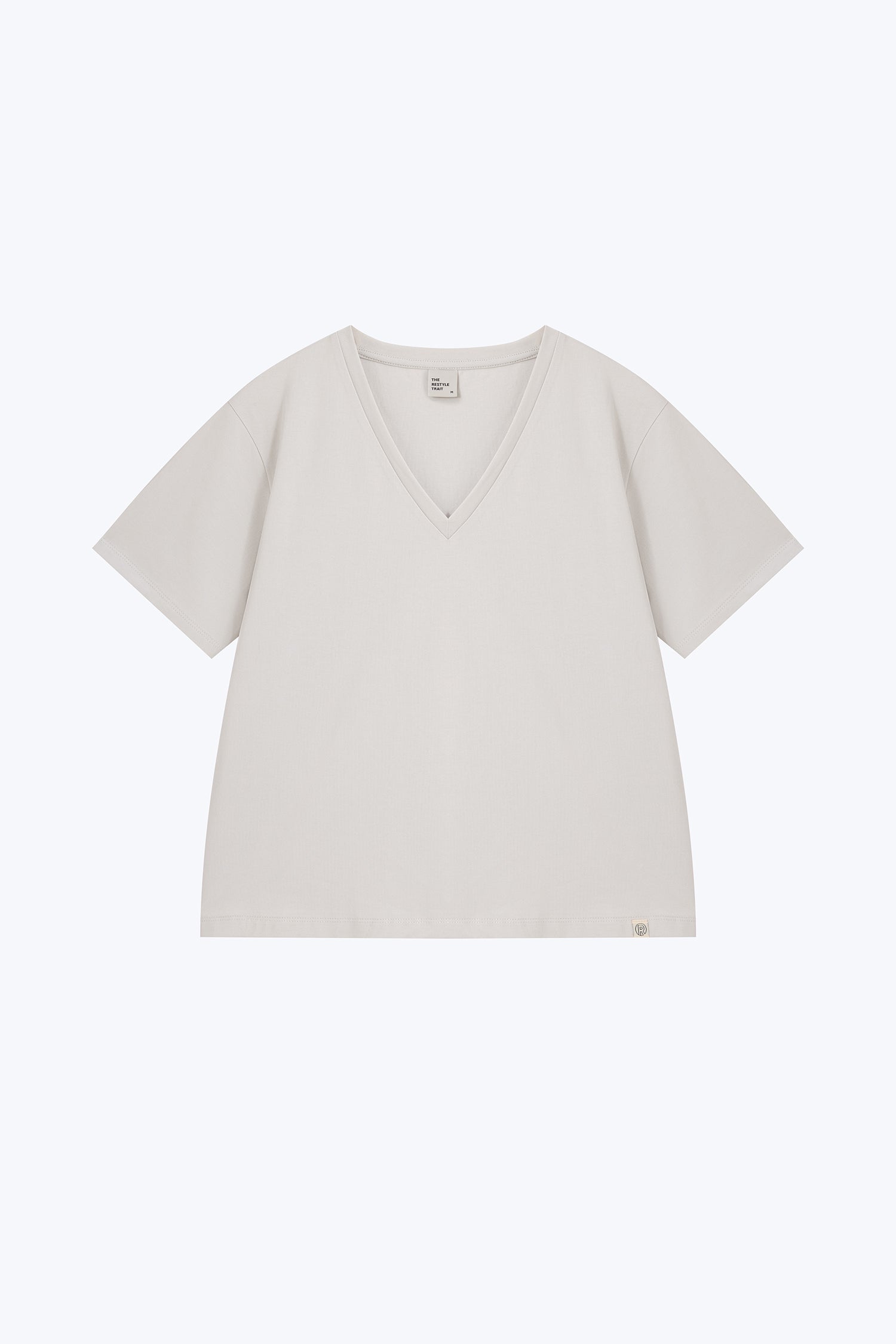 V-Neck Tee - Light Grey
