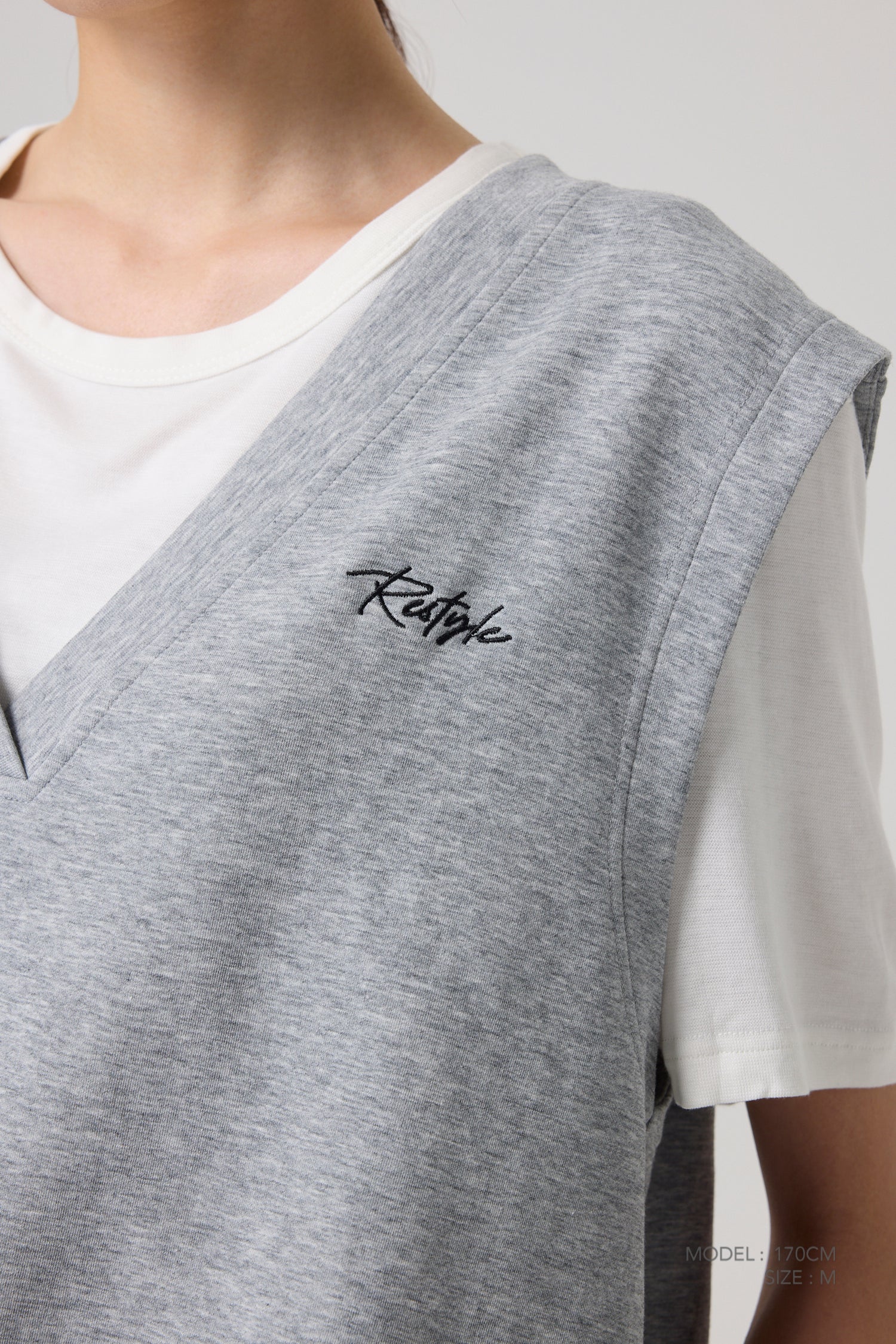 Double Layer Tee - Hue Grey