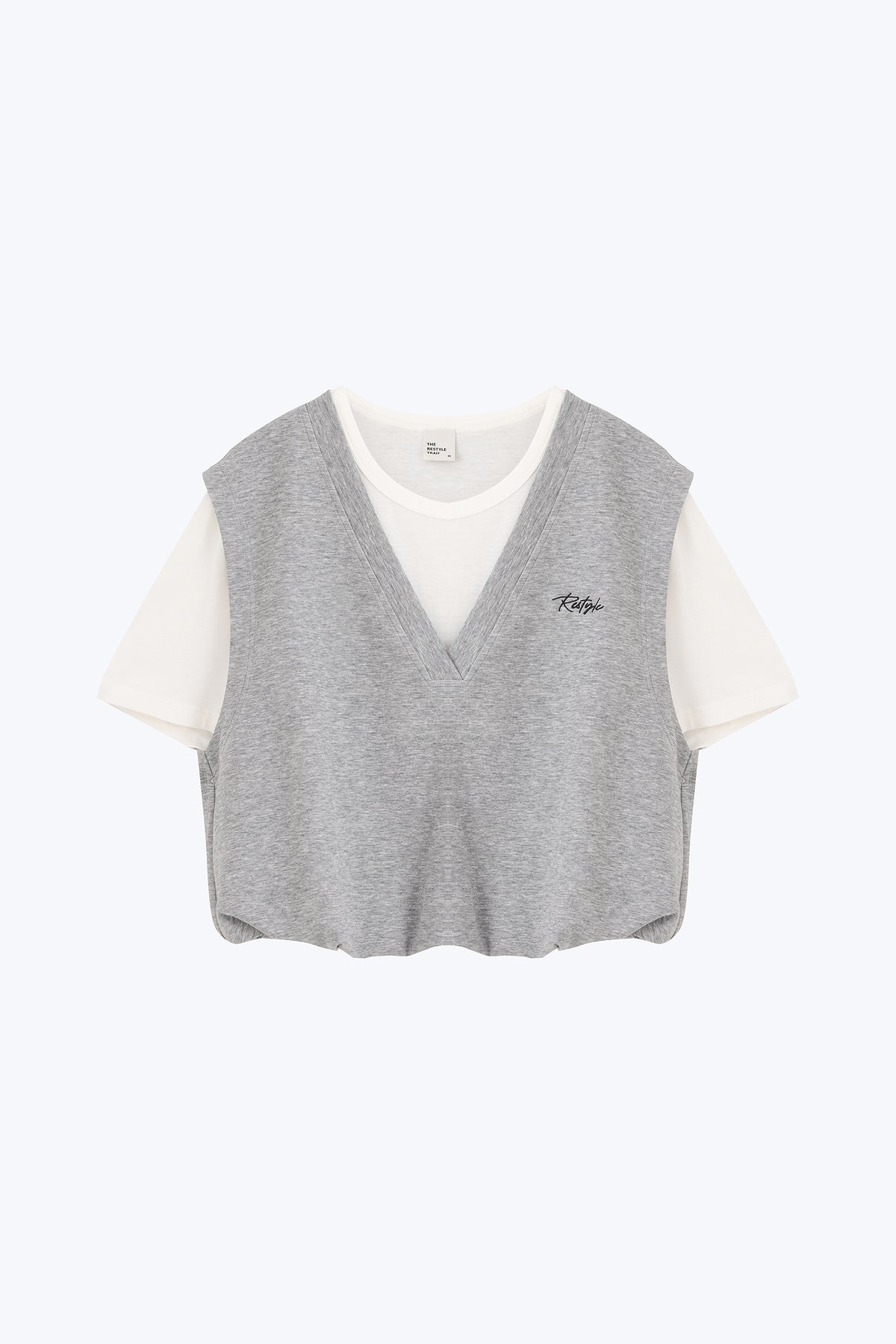 Double Layer Tee - Hue Grey