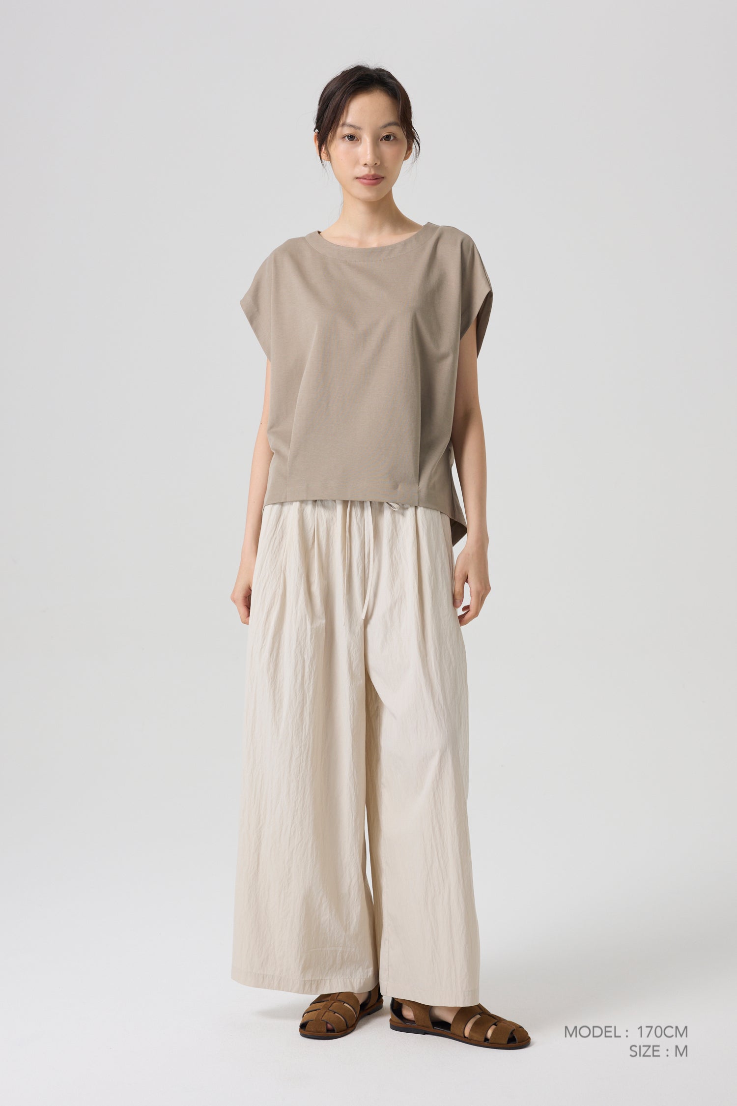 Darted Hem Tee - Cocoa
