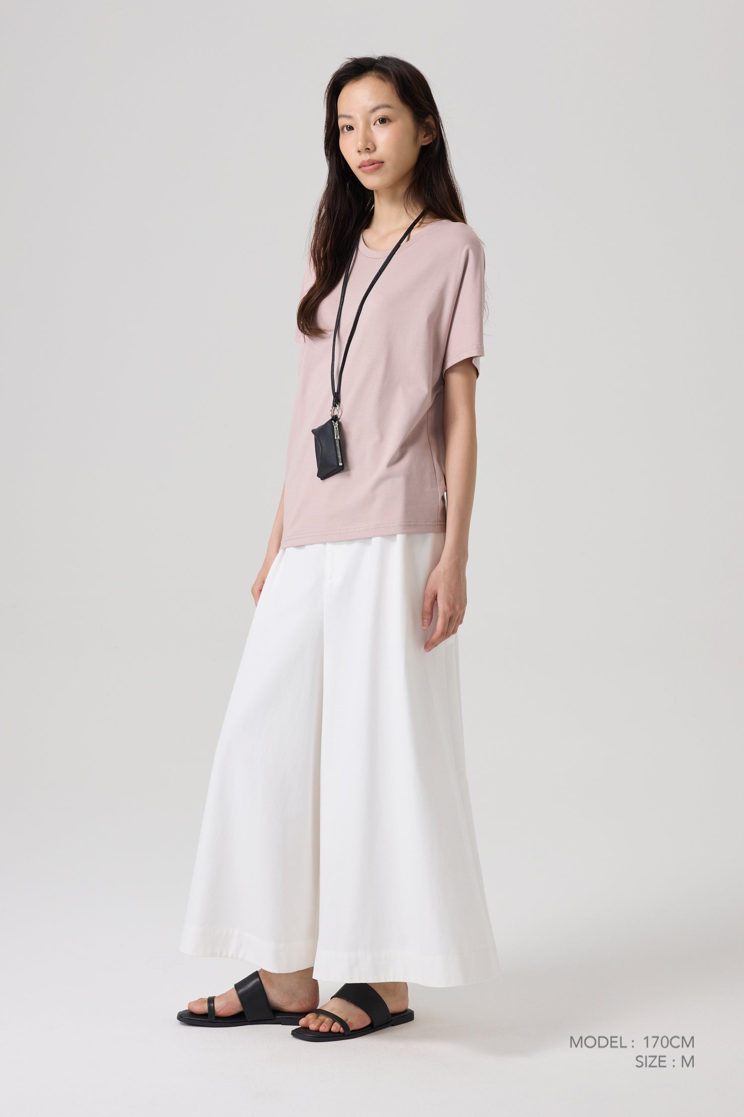Asymmetric Tee - Dusk Pink
