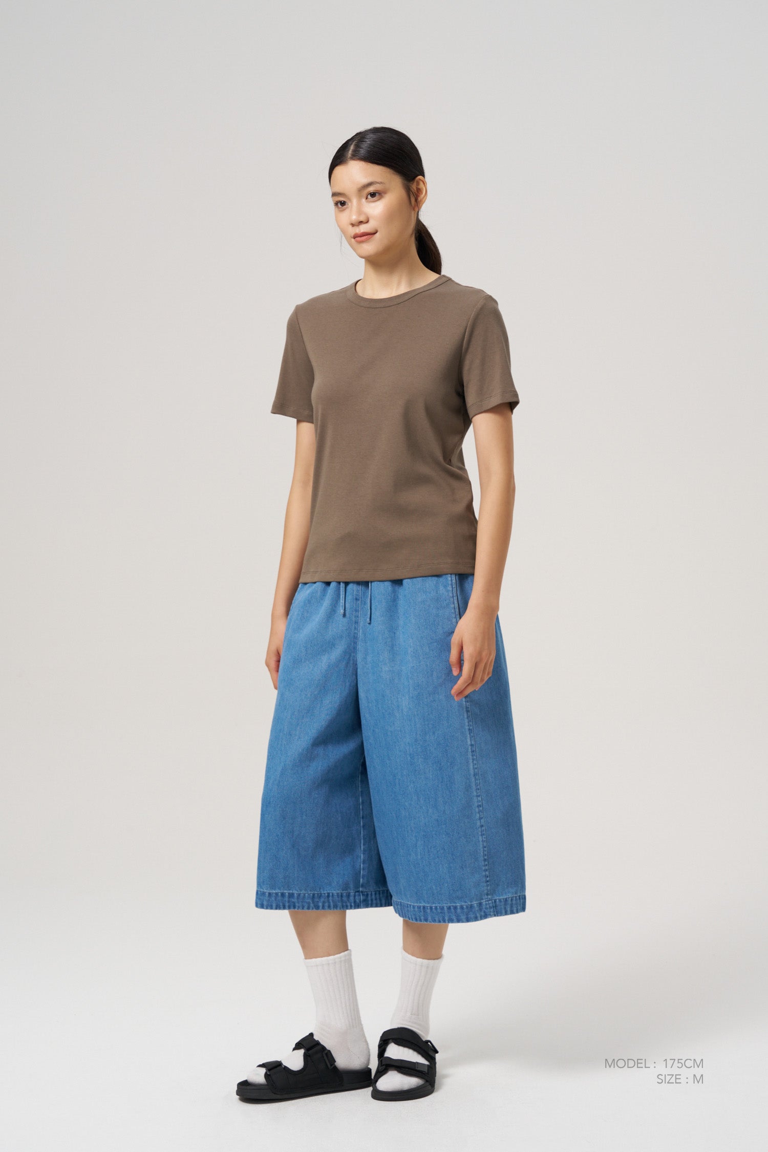 Crew Neck Tee - Grey Green
