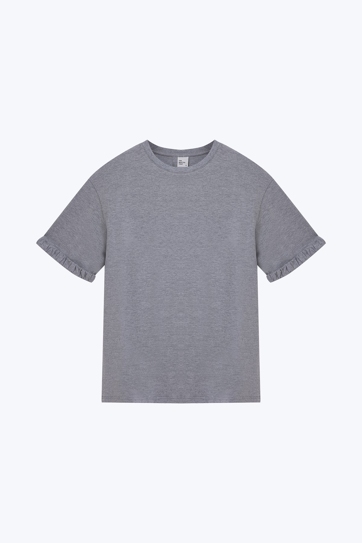Gathered Ruffle Cuff Tee - Hue Grey