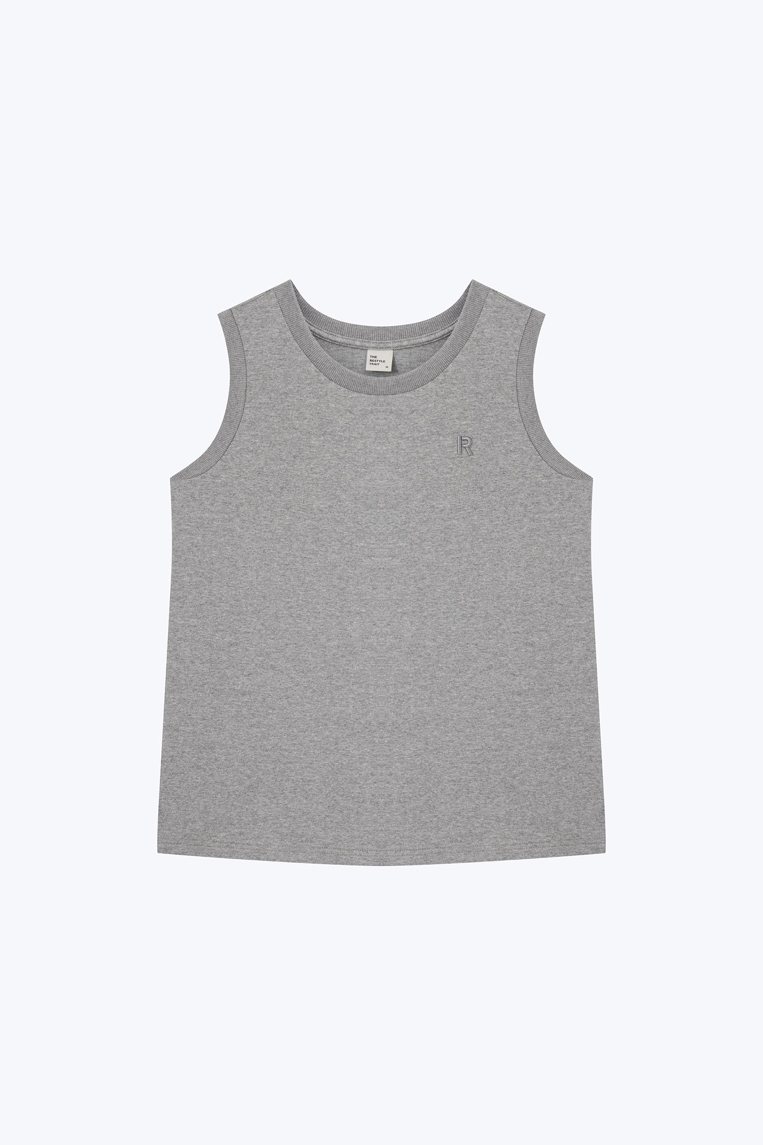 Sleeveless Muscle Tee - Light Grey