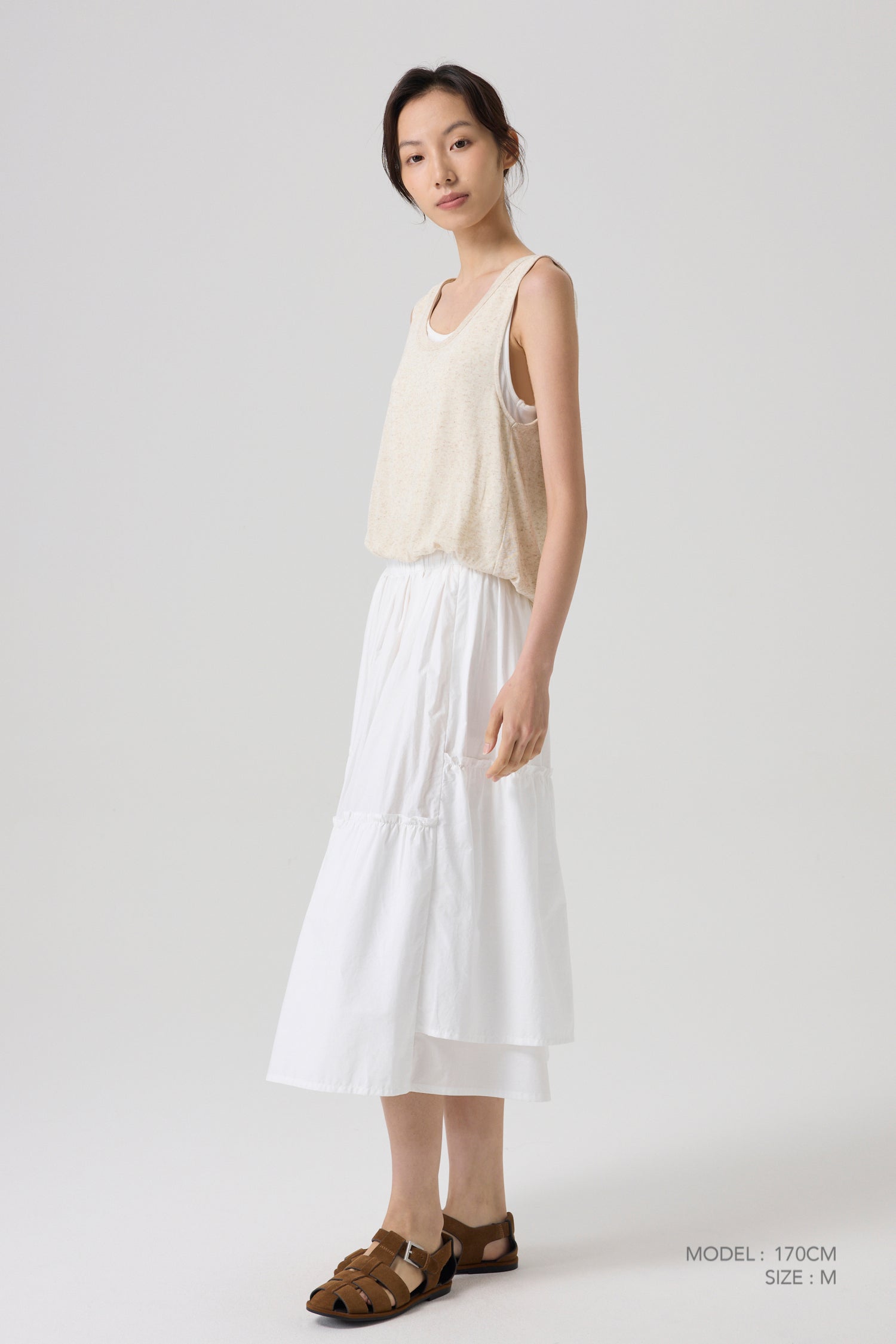 Double Layer Cloud Blouse - Ecru