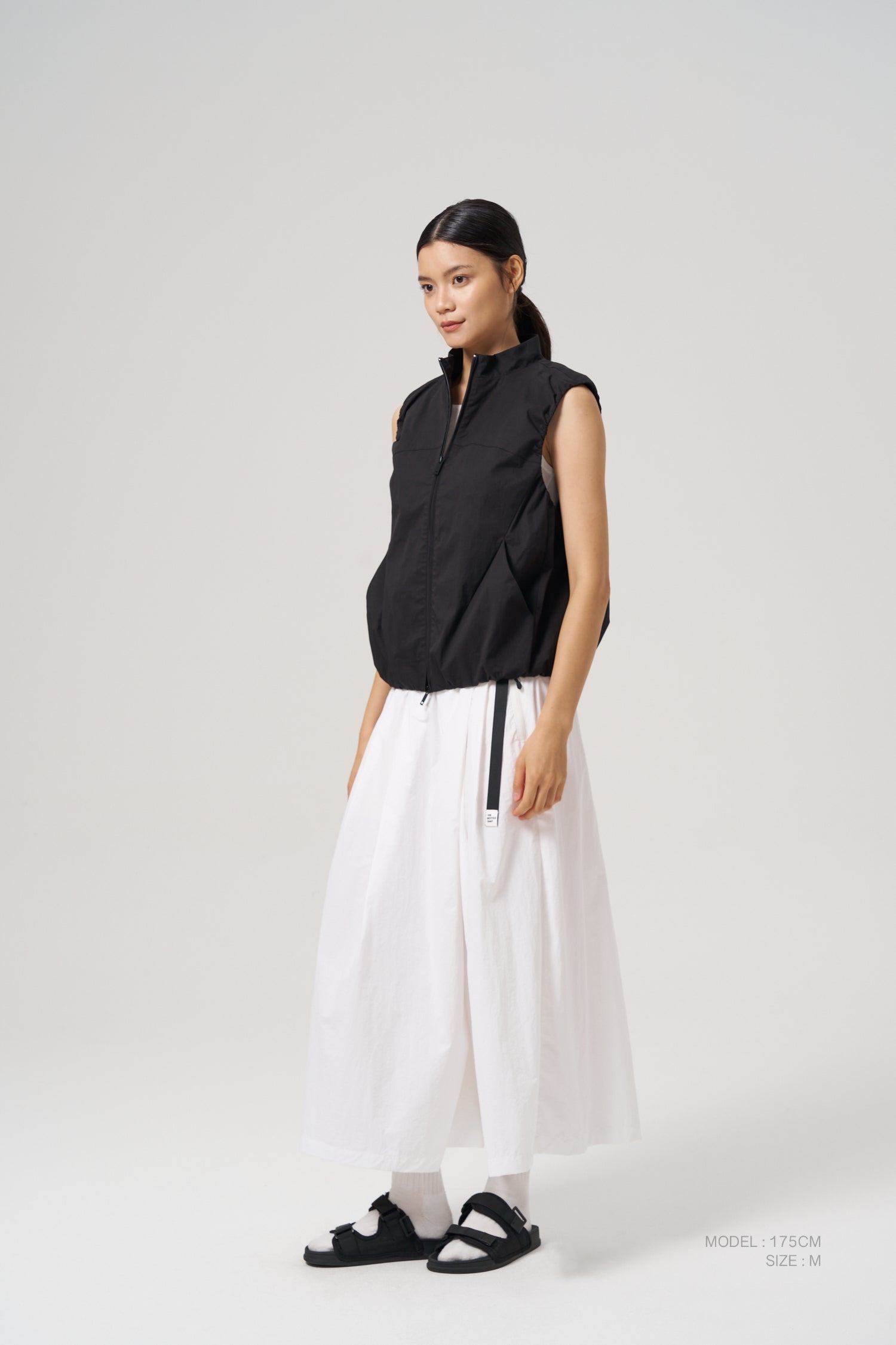 Gathered Vest - Black