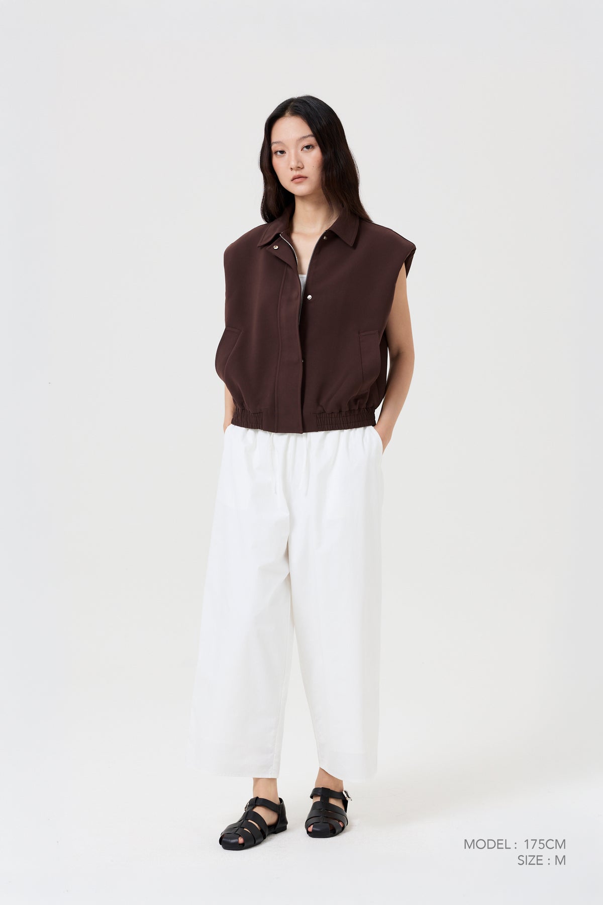 Soft Structured Gilet - Cocoa