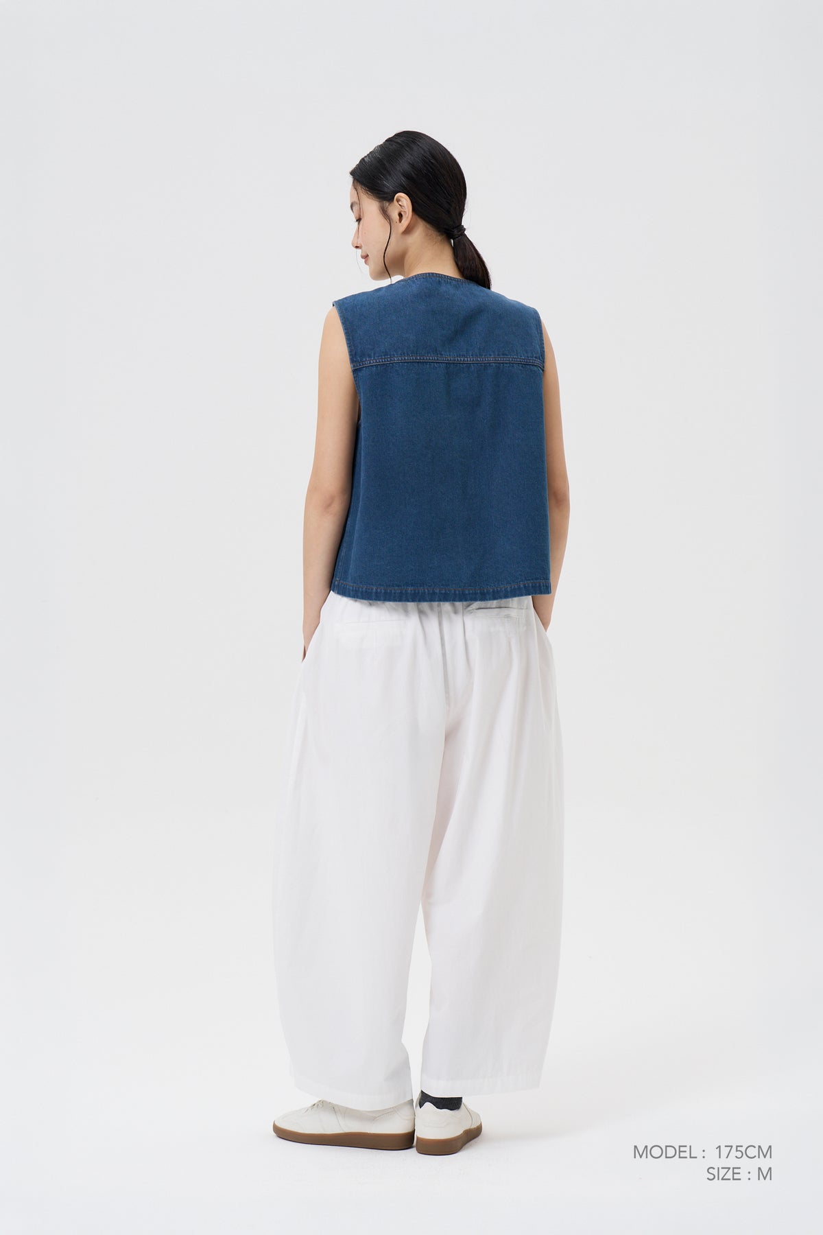 Patch Pocket Vest - Denim