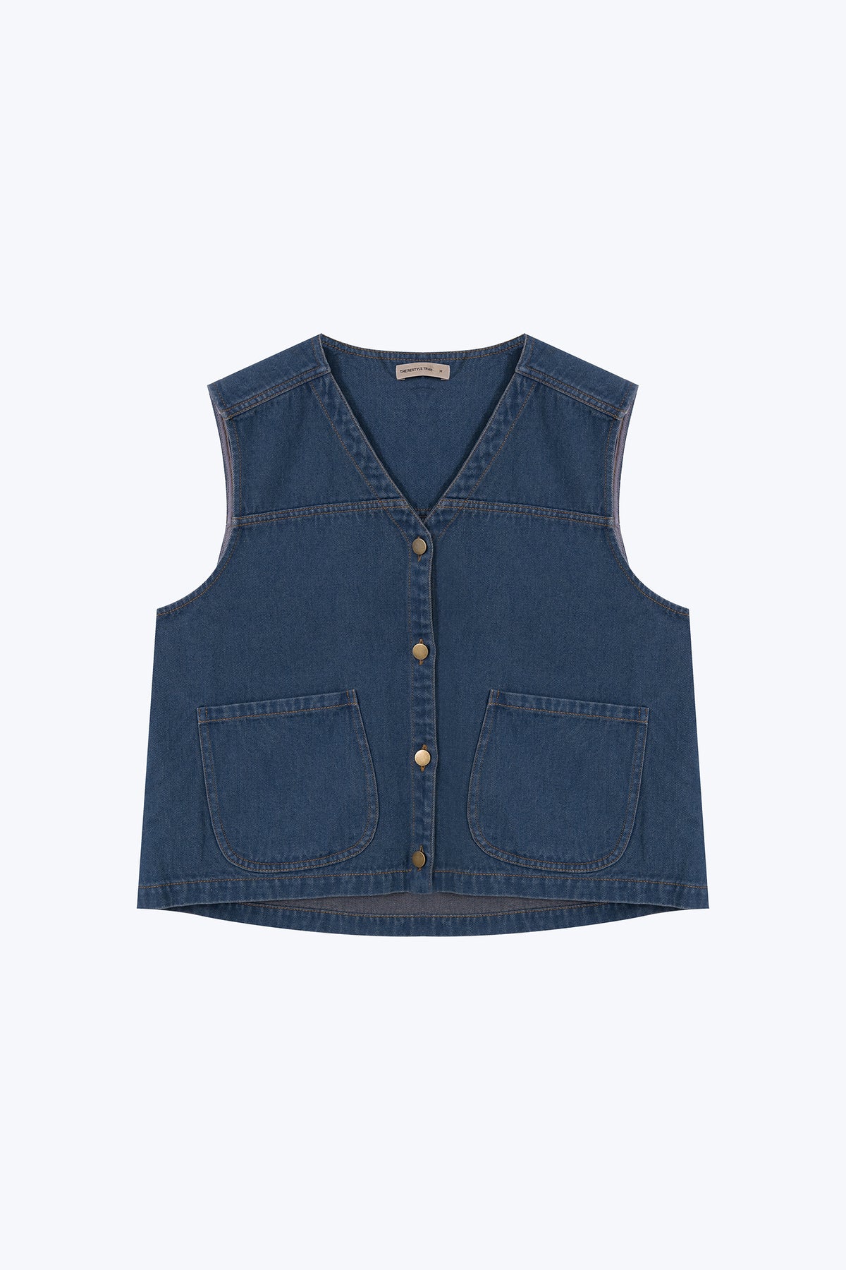 Patch Pocket Vest - Denim