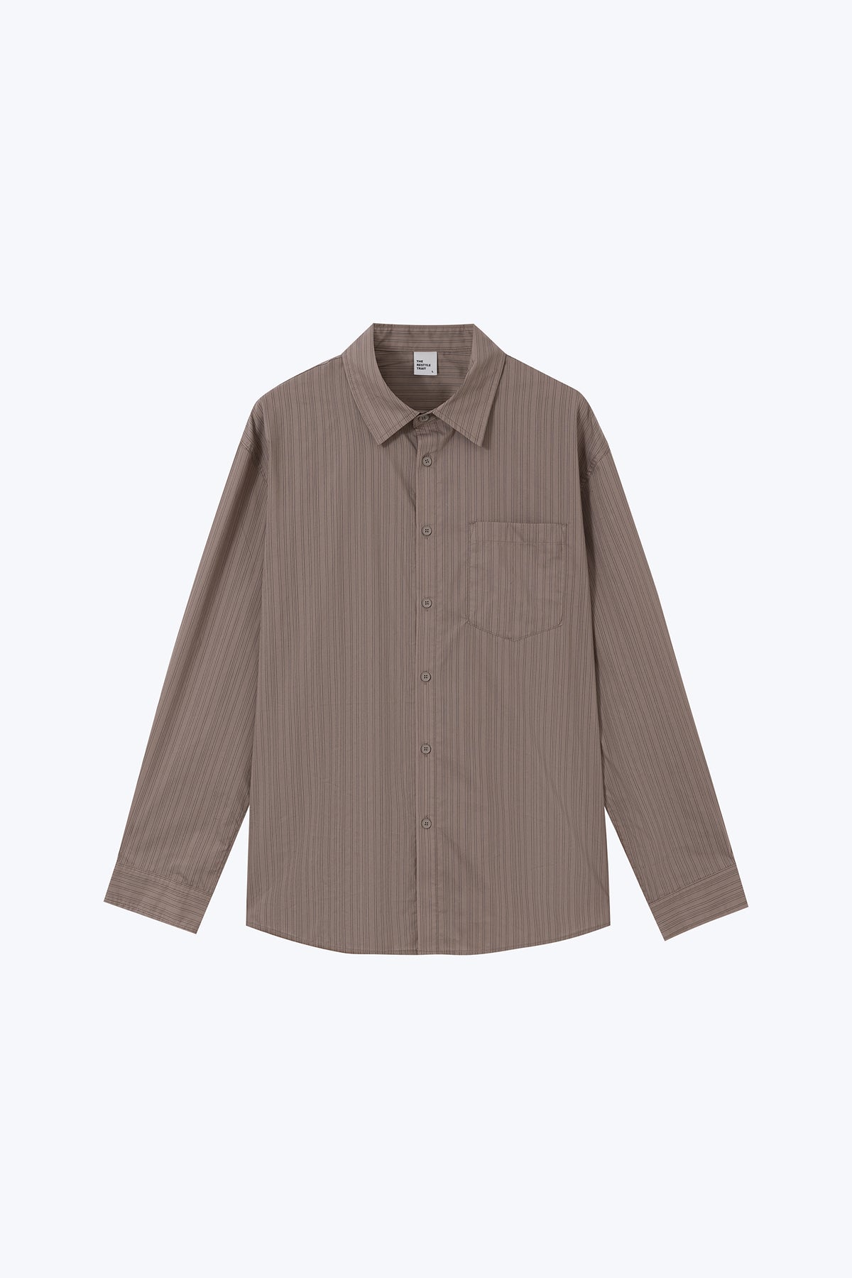 Striped Long Sleeve Shirt - Khaki Green
