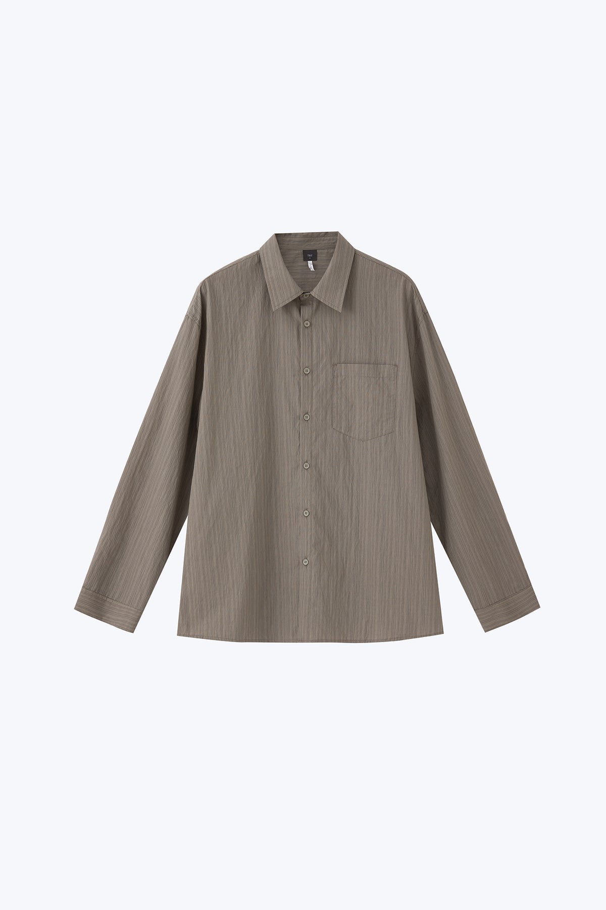 Striped Long Sleeve Shirt - Khaki Green