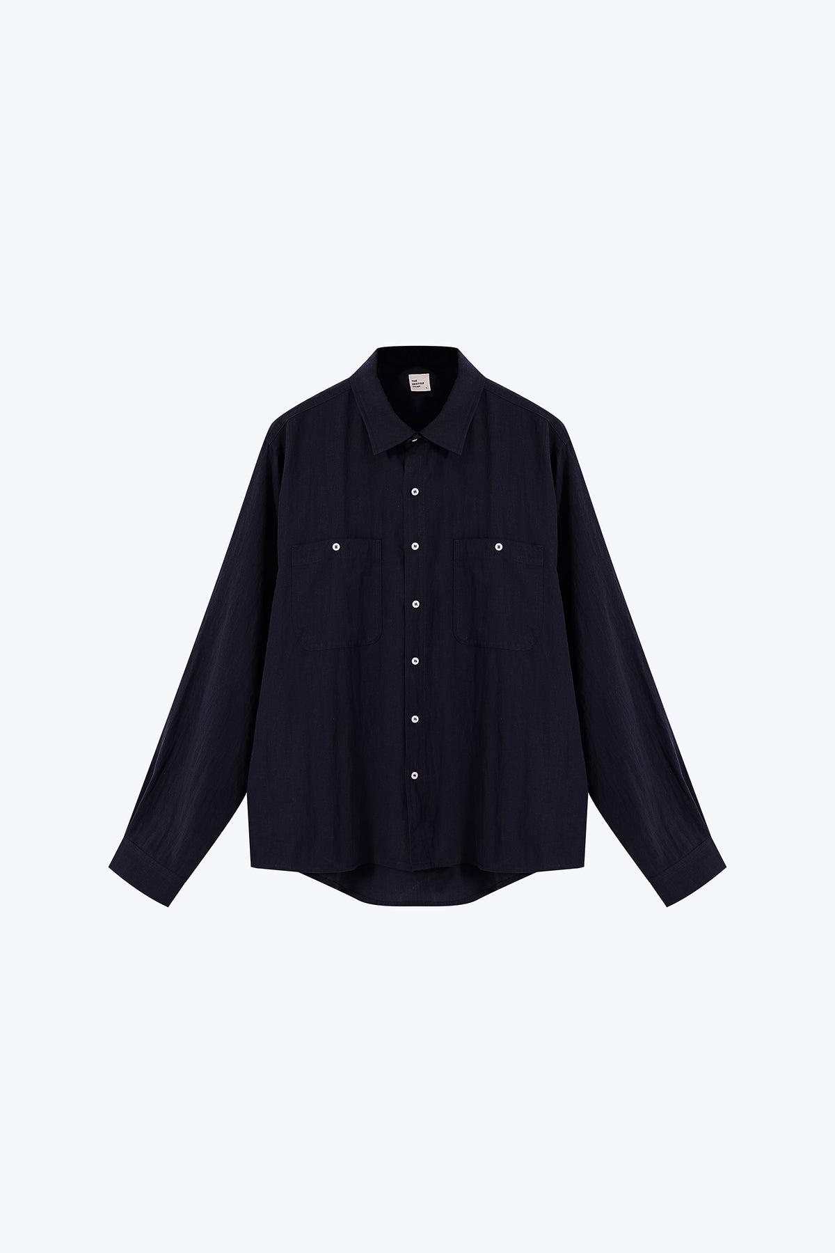 Patch Pocket L/S Shirt - Navy