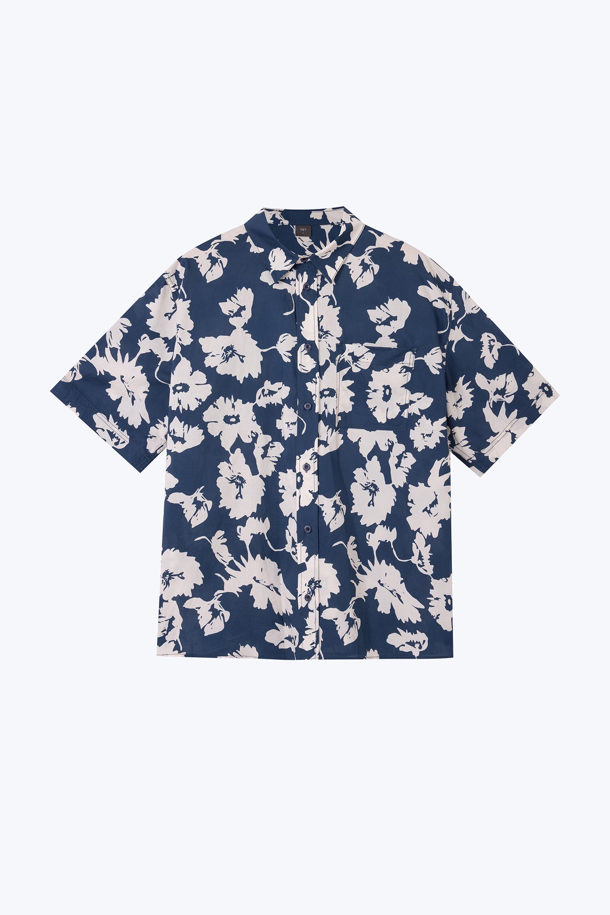 Floral Button-Up Shirt - Floral Navy