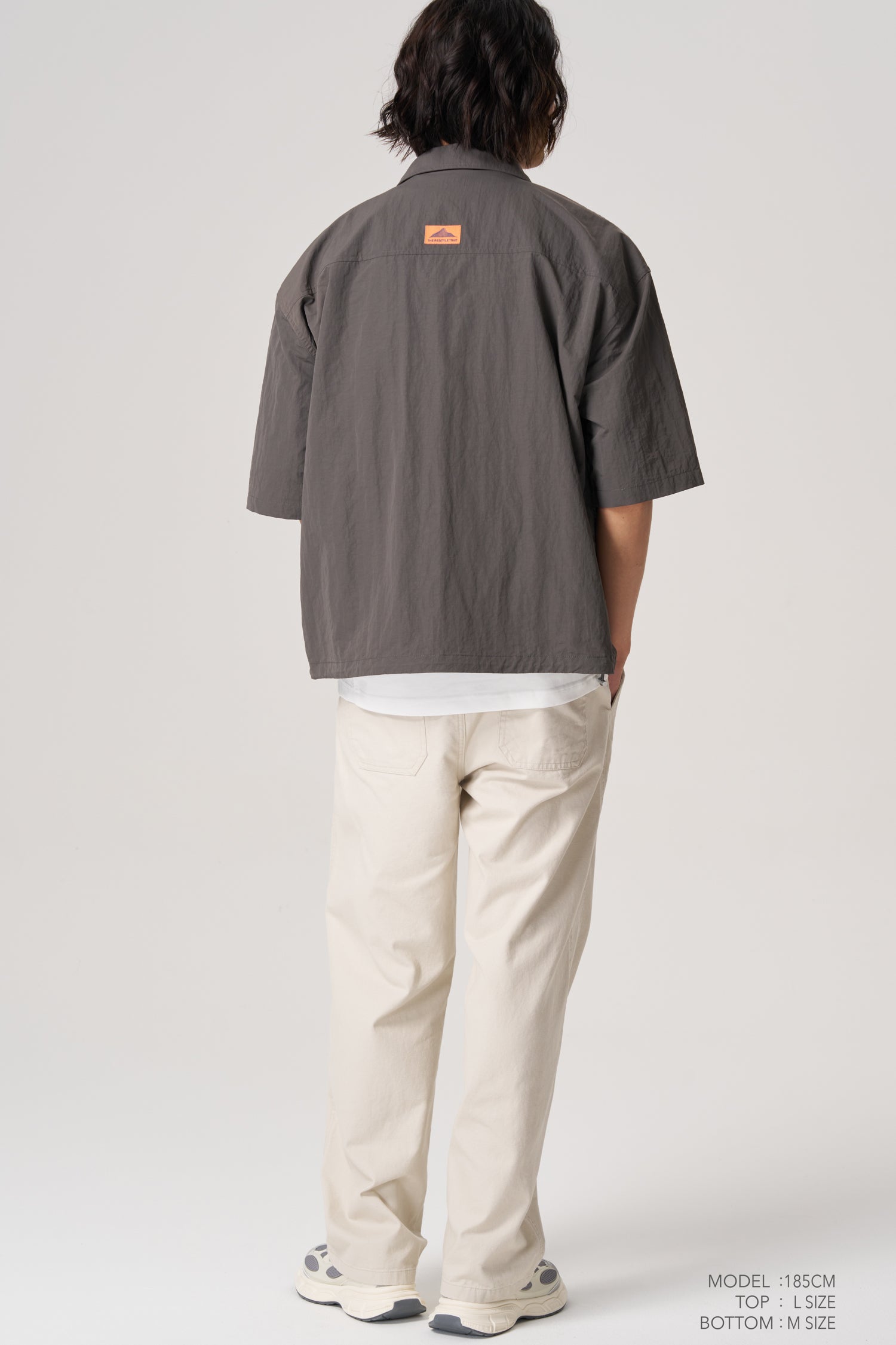 Layered Panel Shirt - Grey