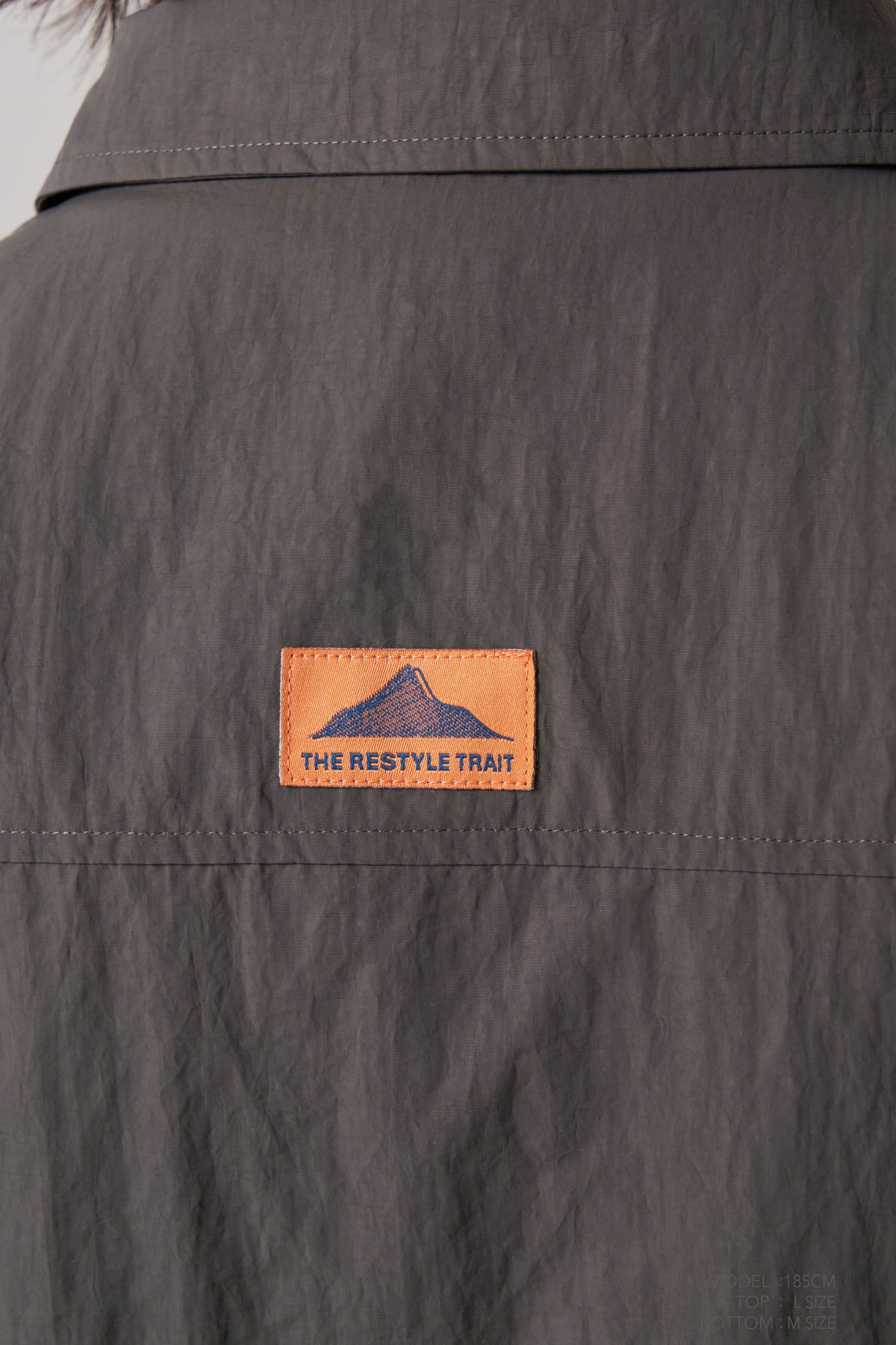 Layered Panel Shirt - Grey