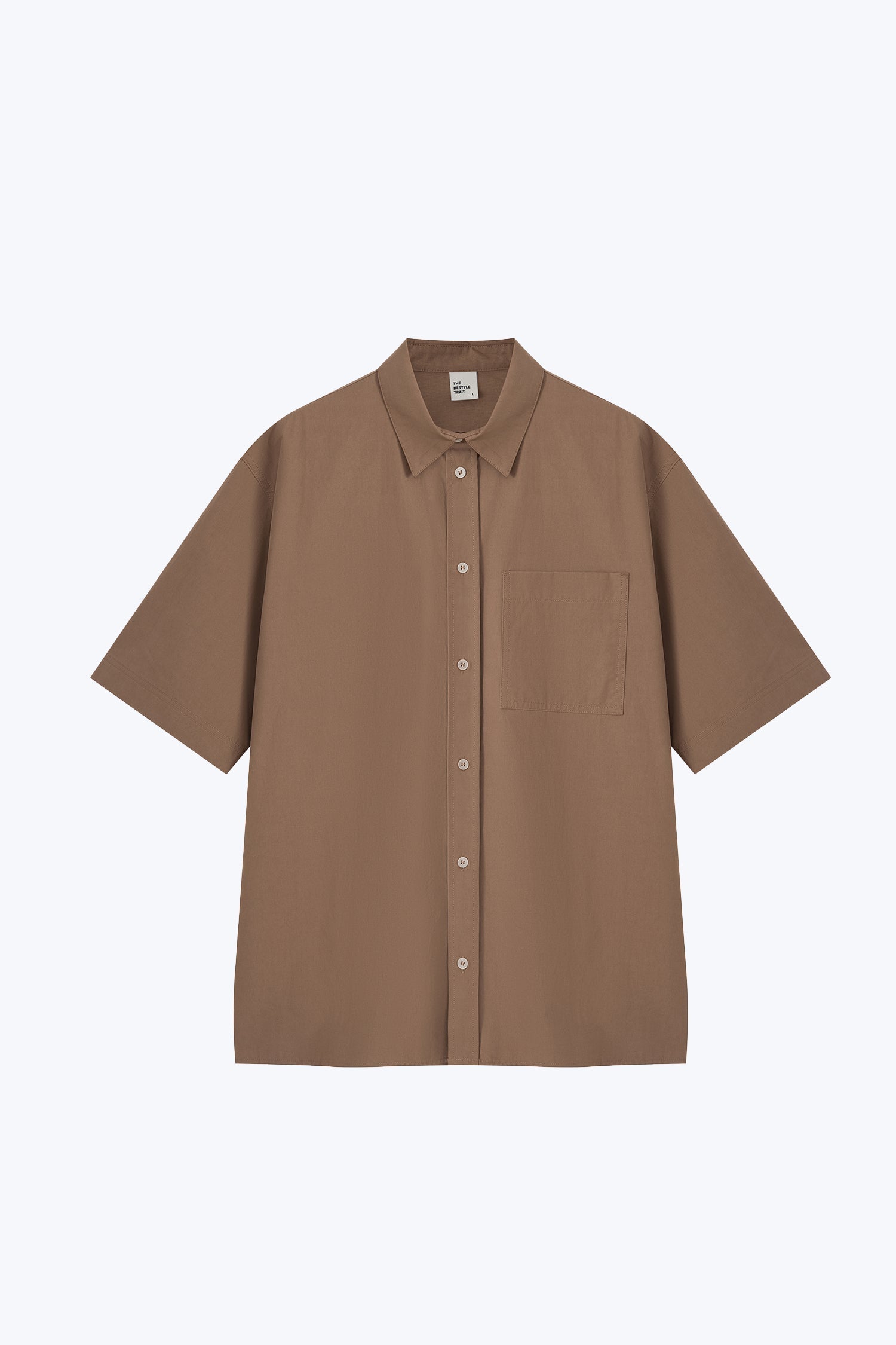 Relaxed Fit Pocket Shirt - Brown