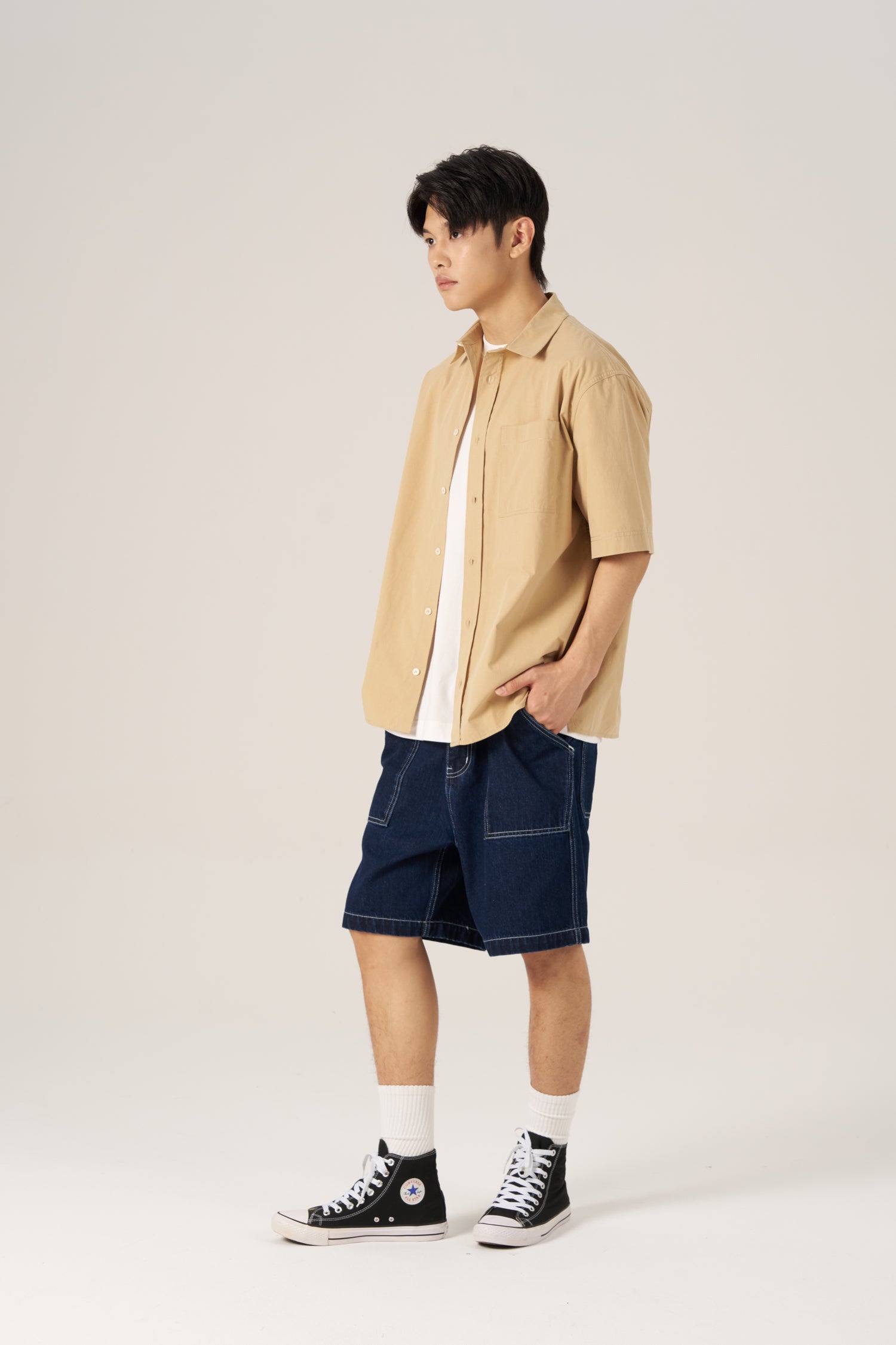 Relaxed Fit Pocket Shirt - Khaki