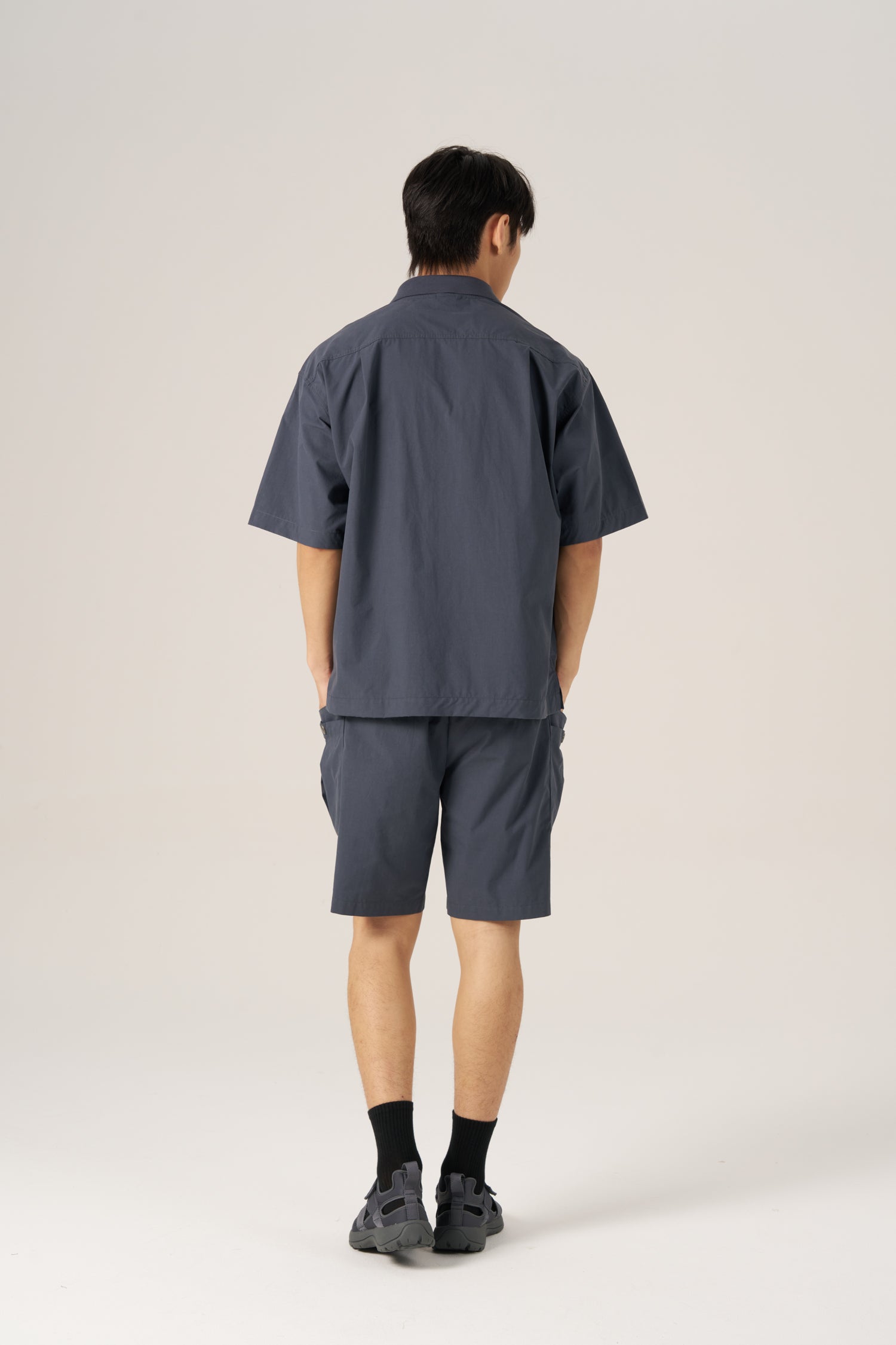 Panel Zip Shirt - Navy