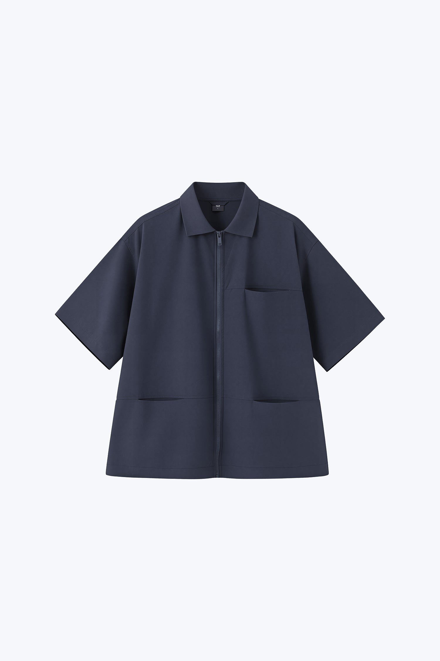 Panel Zip Shirt - Navy