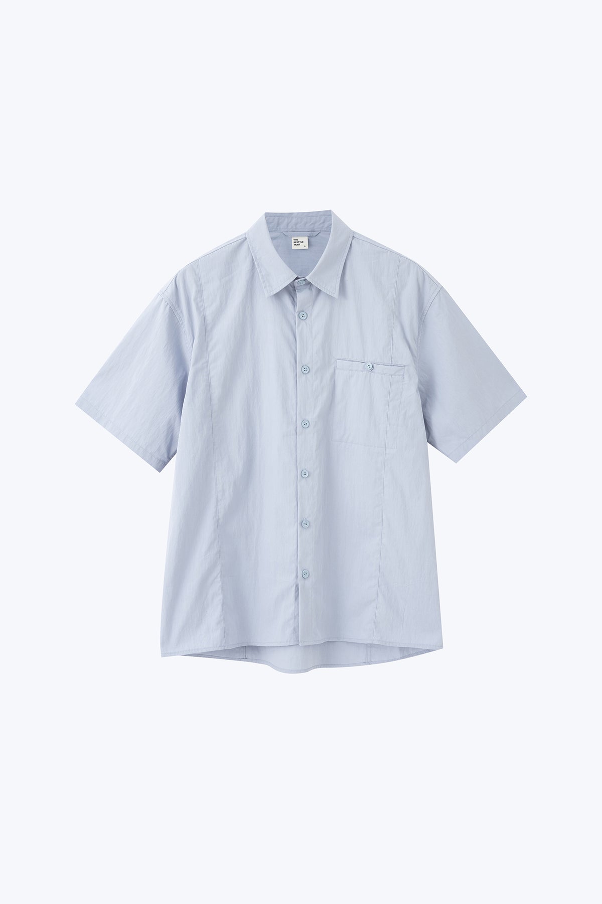 Front Seam Pocket Shirt - Sky Blue