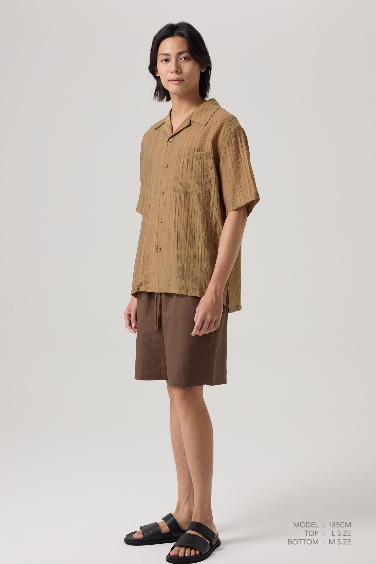 Cuban Collar Shirt - Cocoa